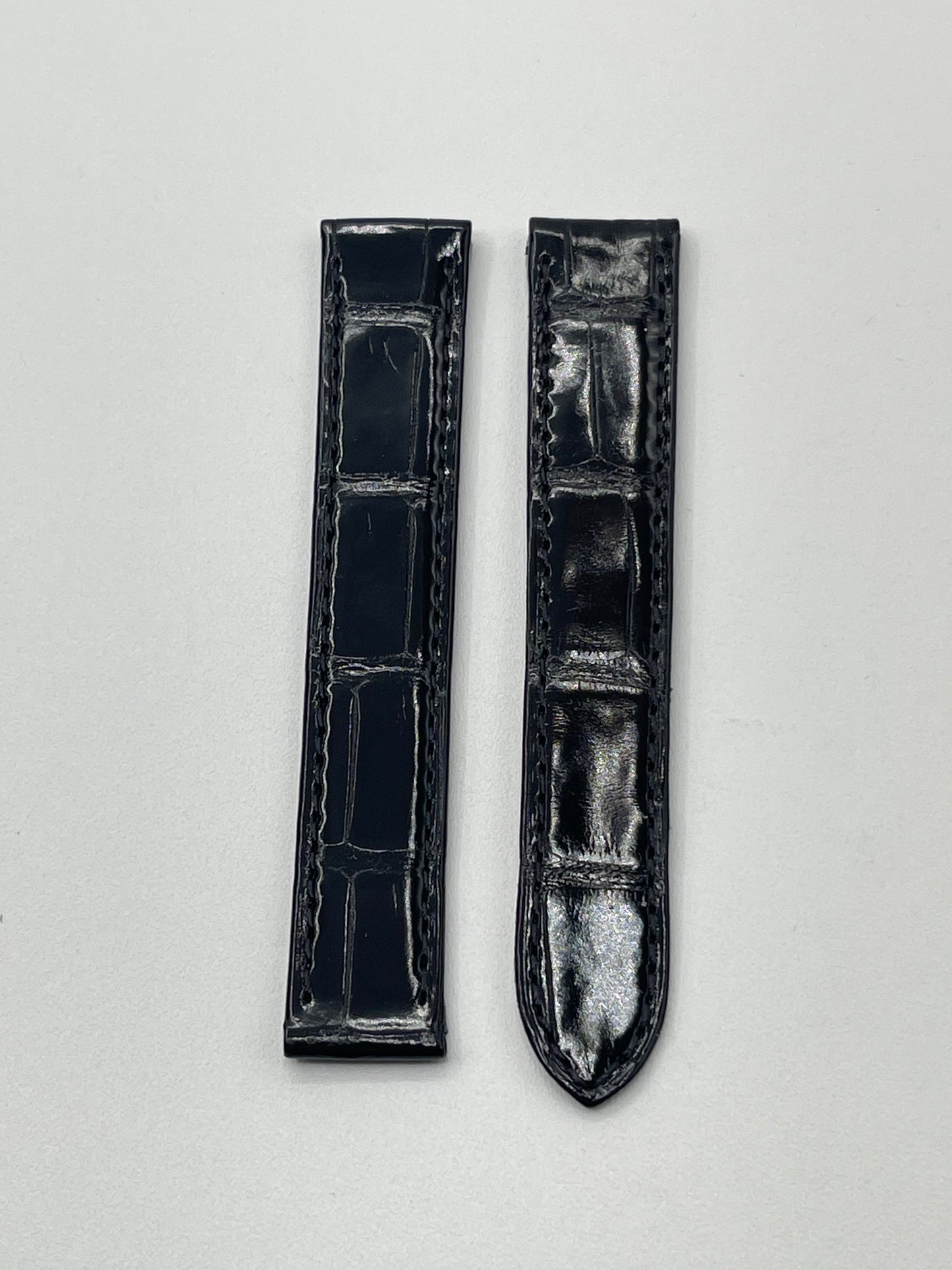 Cartier Tank Francaise cinturino orologio alligatore nero black KD53DP40 15/14