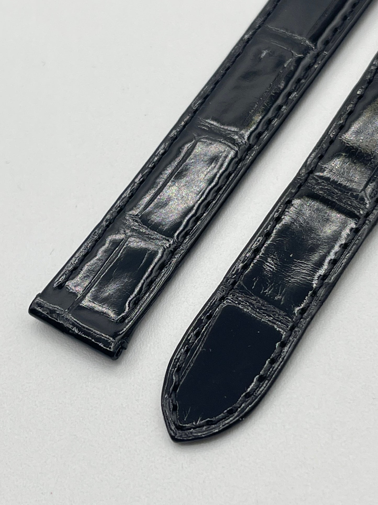 Cartier Tank Francaise cinturino orologio alligatore nero black KD53DP40 15/14