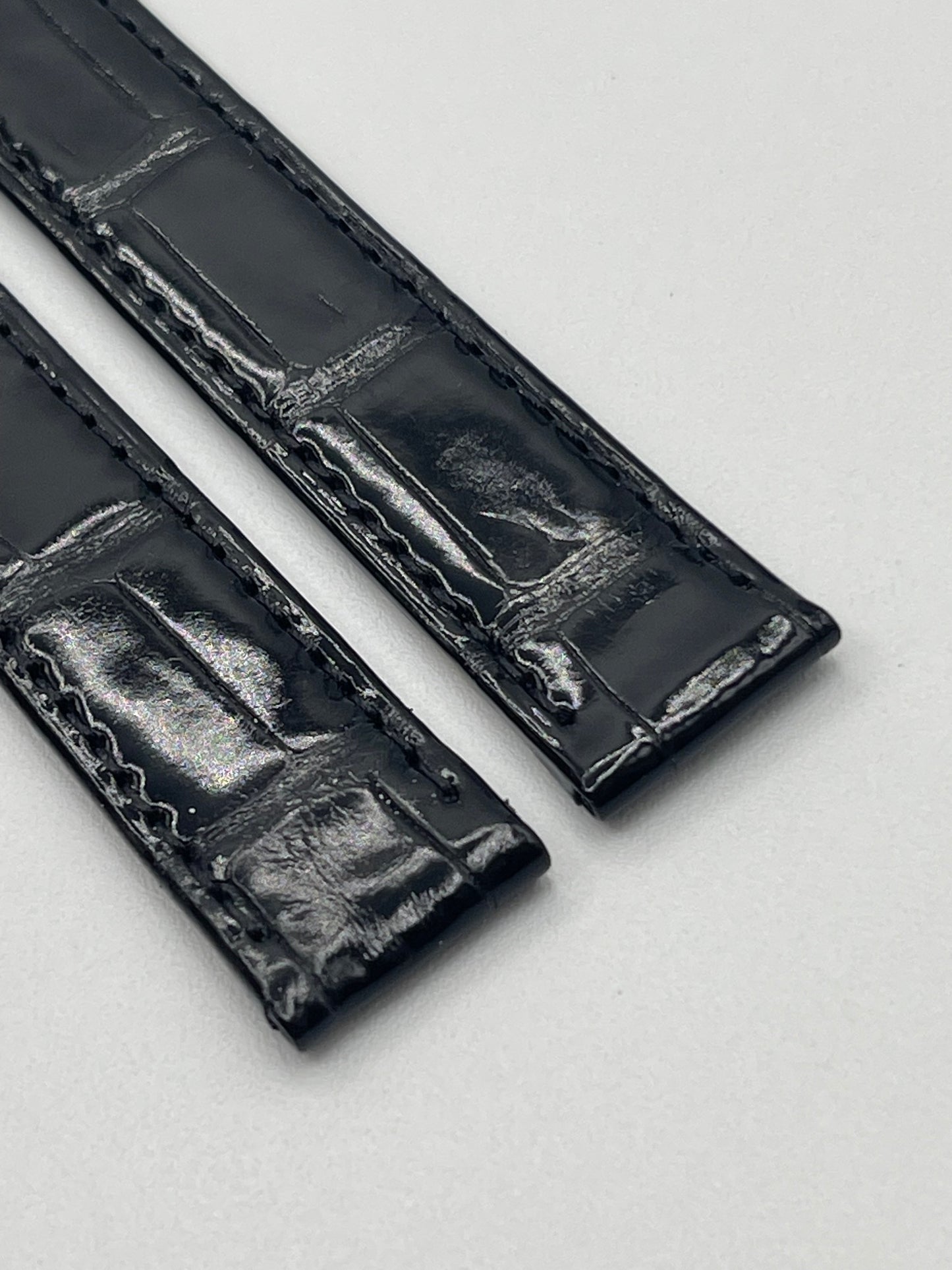 Cartier Tank Francaise cinturino orologio alligatore nero black KD53DP40 15/14