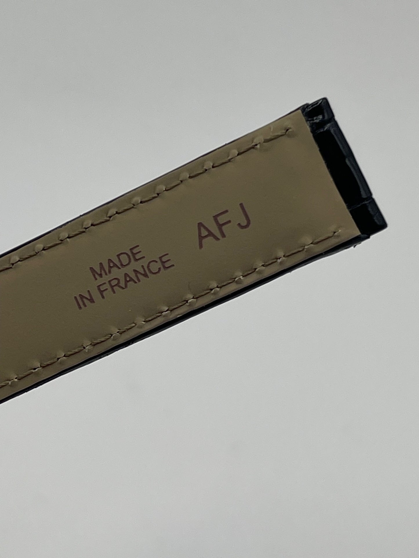 Cartier Tank Francaise cinturino orologio alligatore nero black KD53DP40 15/14