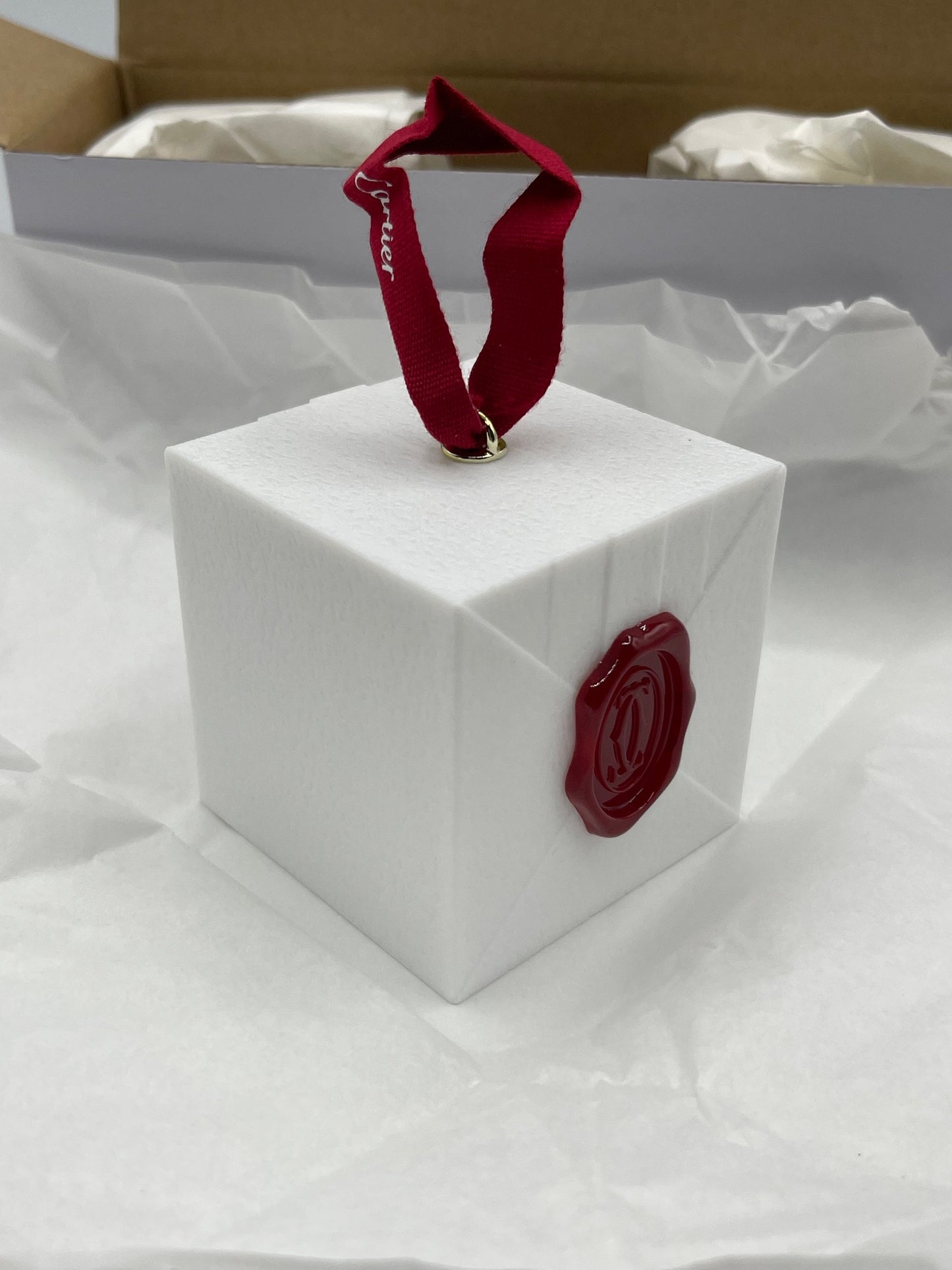 Cartier set 3 scatole regalo albero Natale present boxes pin tree
