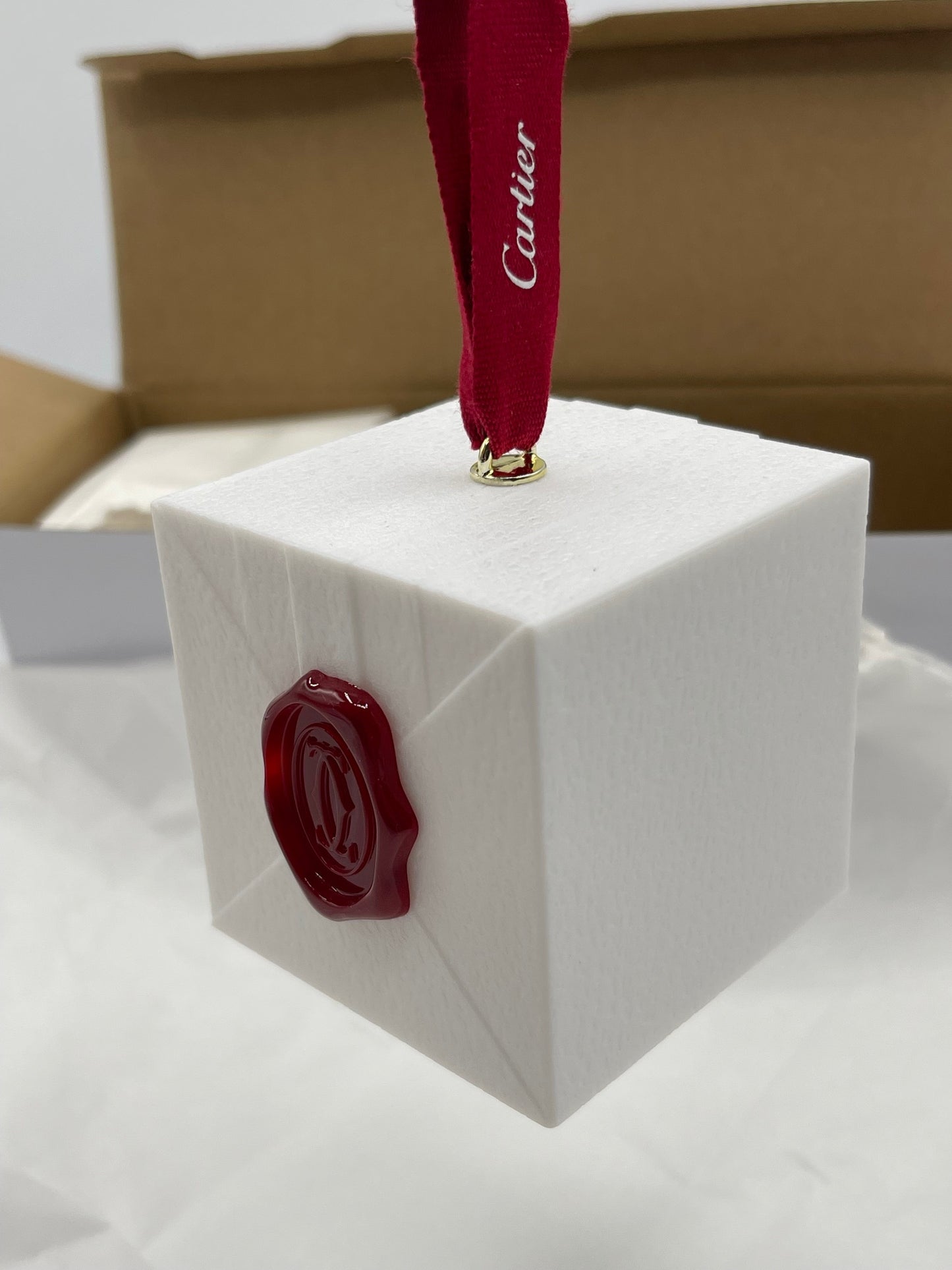 Cartier set 3 scatole regalo albero Natale present boxes pin tree