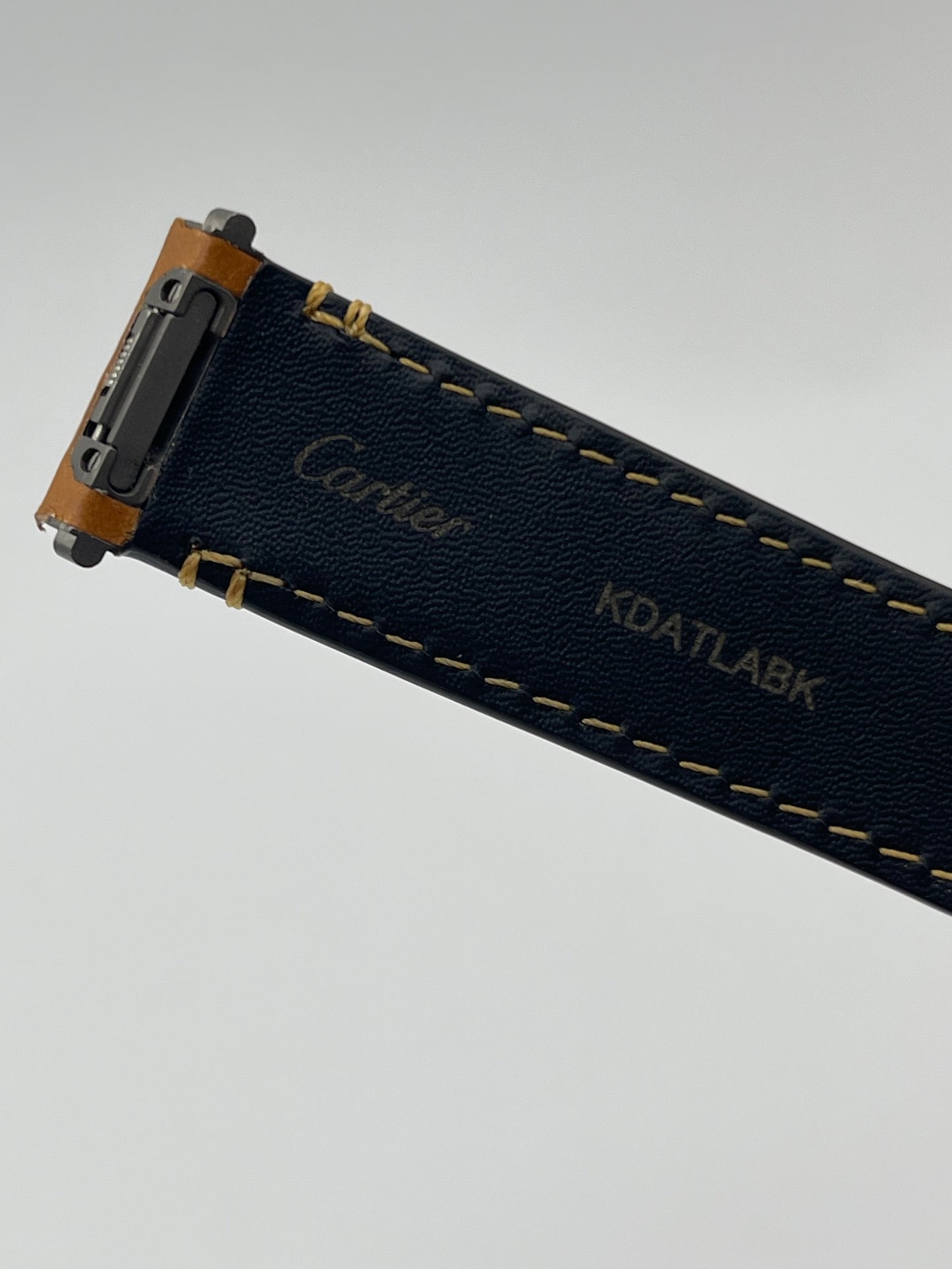 Cartier Santos cinturino orologio pelle marrone ref KDATLABK 18.5/16mm