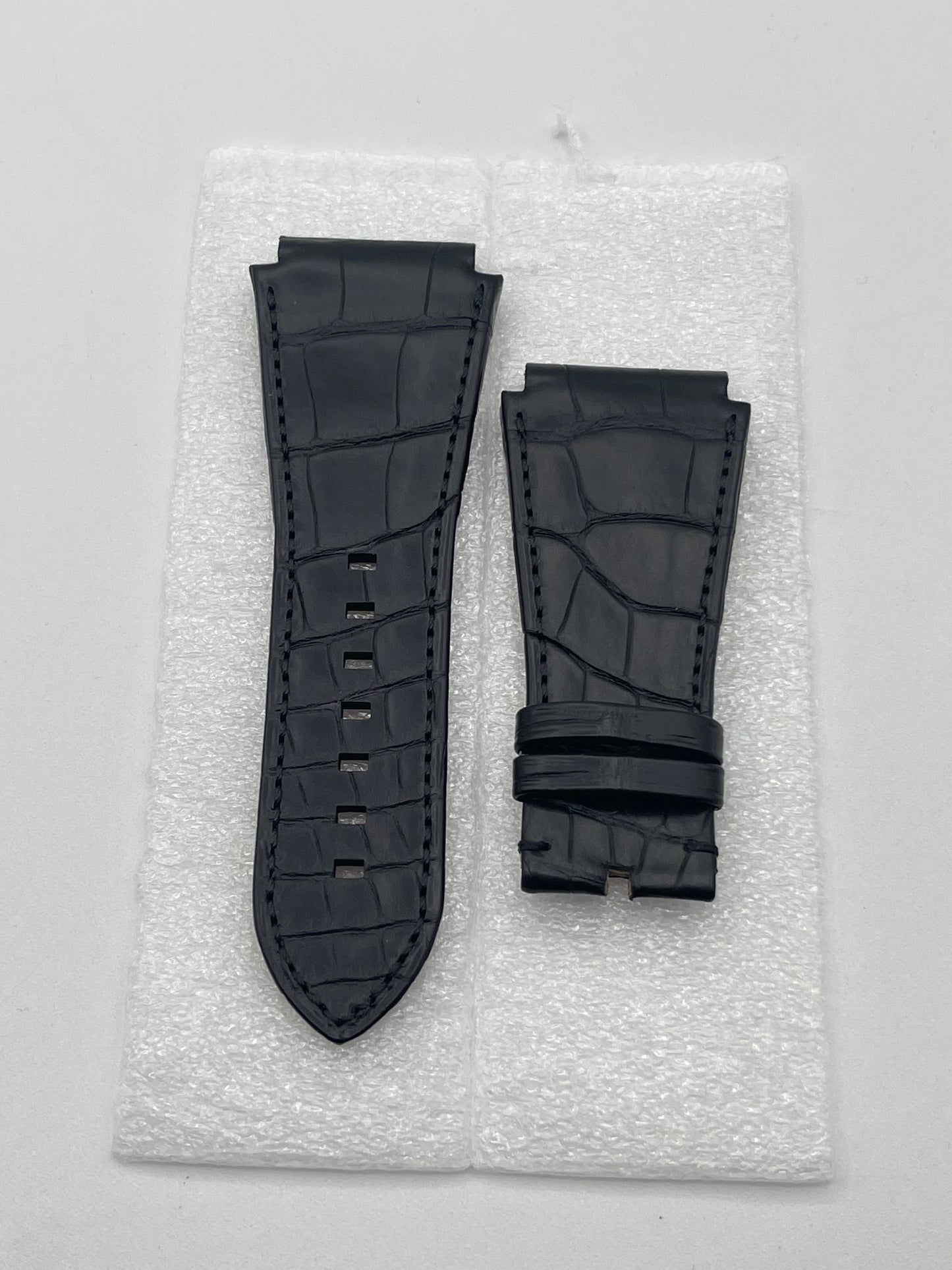 MB&F Horological Machine HM2 cinturino pelle nero black watch strap 36(27.5)/24mm
