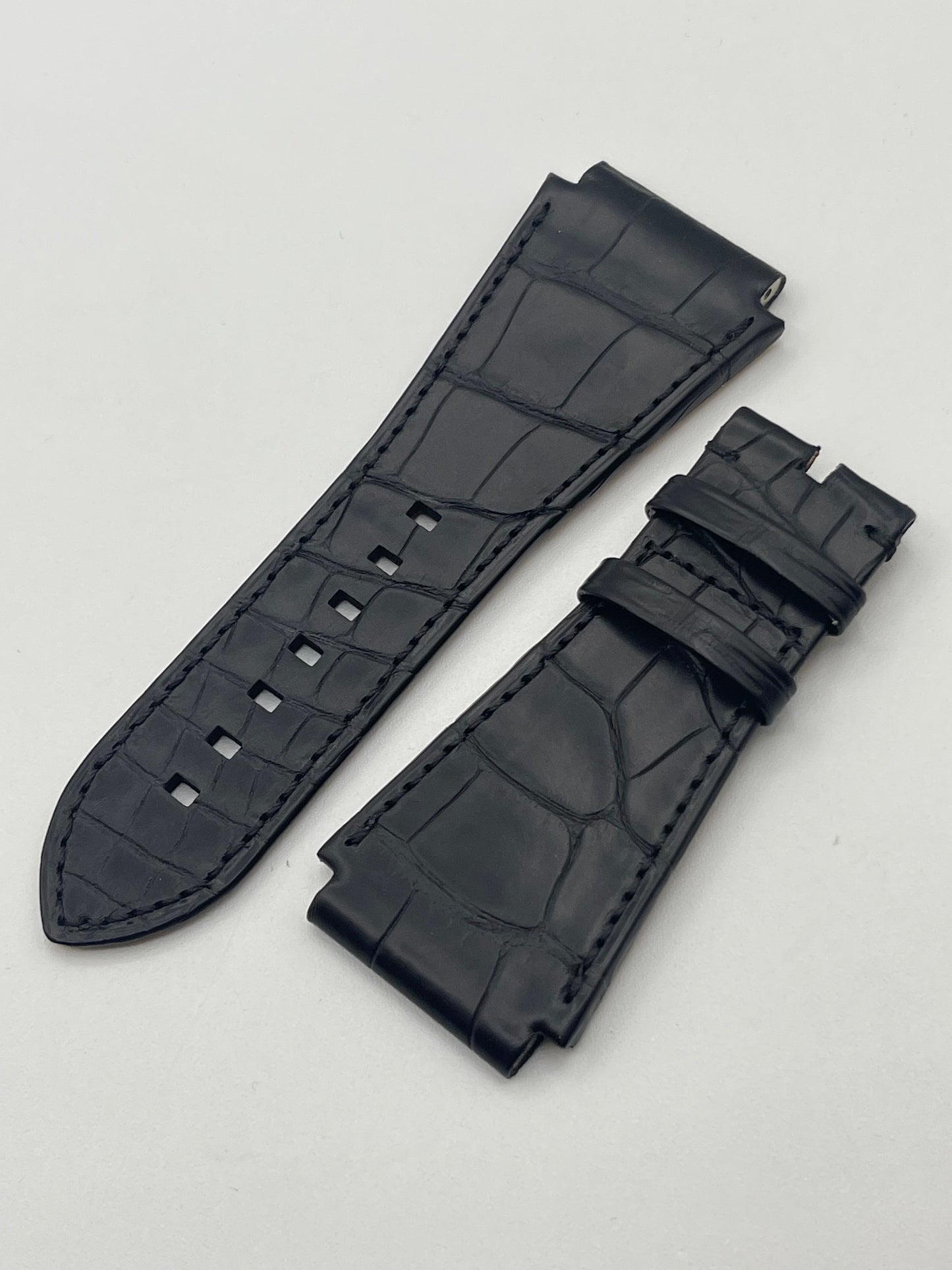 MB&F Horological Machine HM2 cinturino pelle nero black watch strap 36(27.5)/24mm