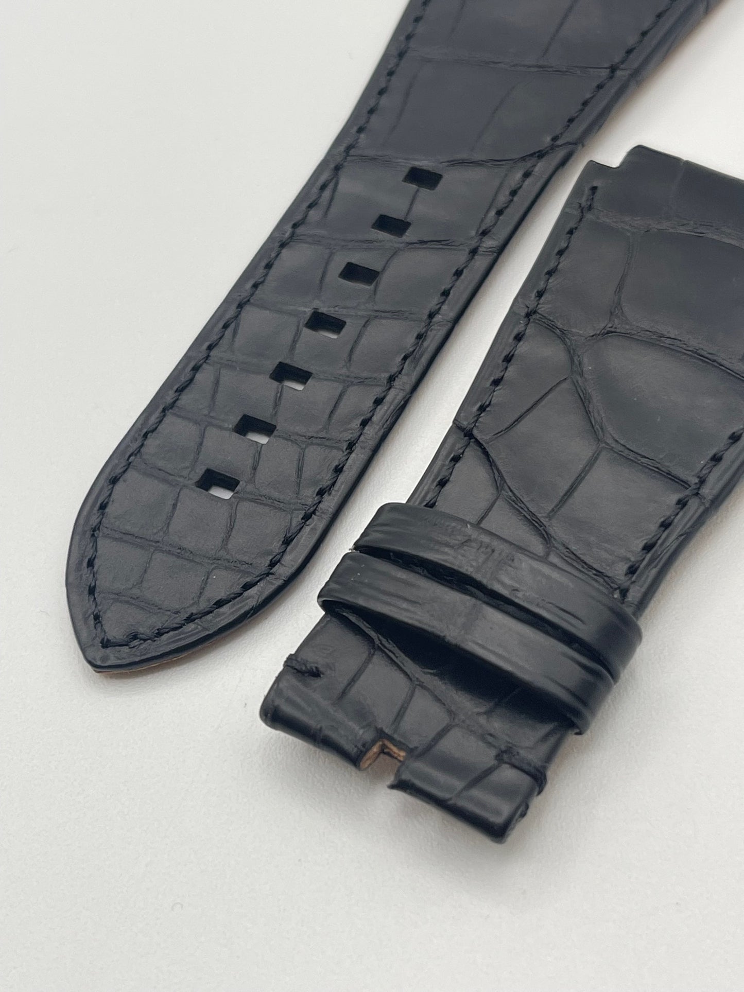 MB&F Horological Machine HM2 cinturino pelle nero black watch strap 36(27.5)/24mm