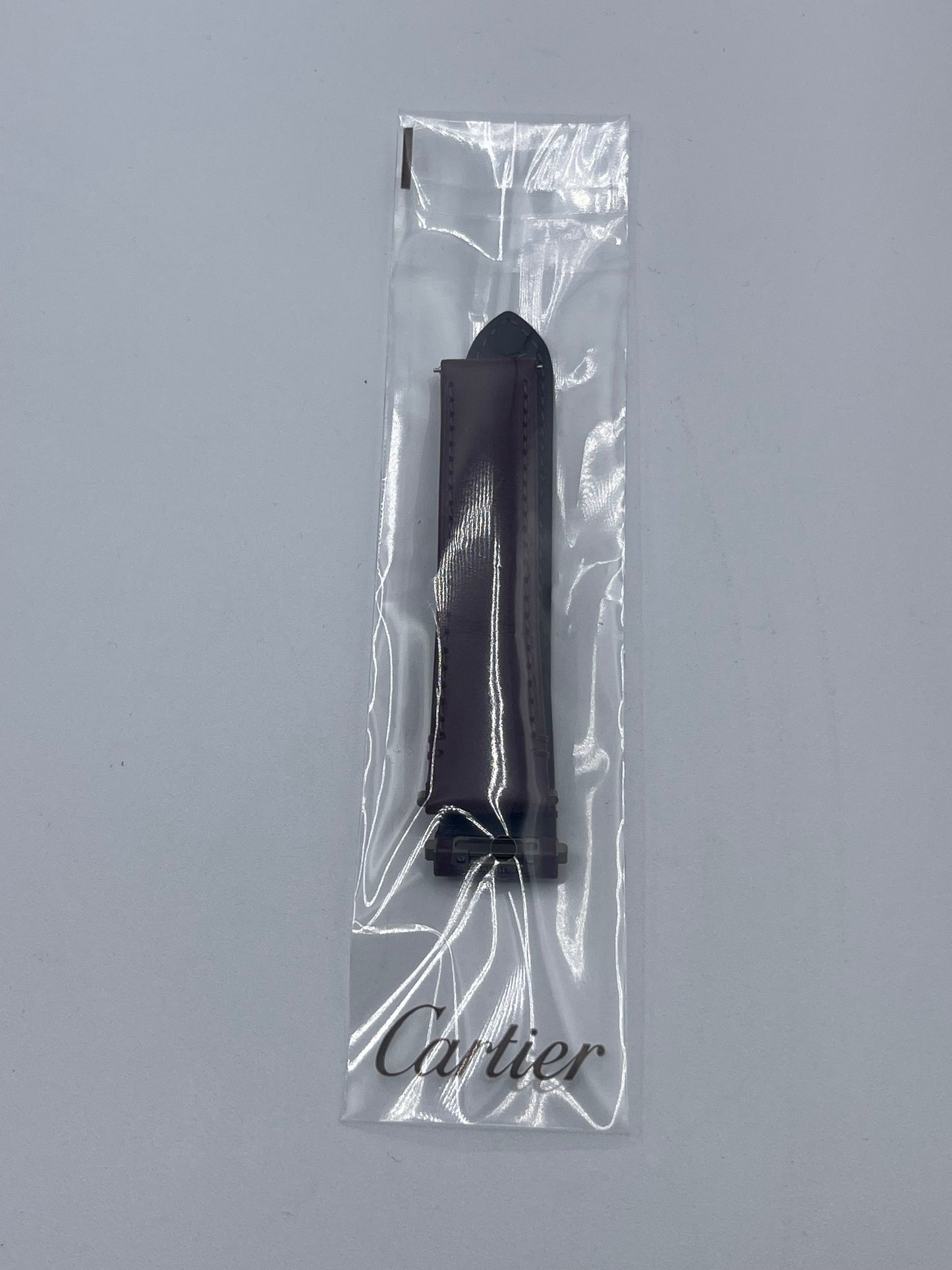 Cartier Santos cinturino orologio pelle vegetale viola puple KDATYABO 18.5/16mm