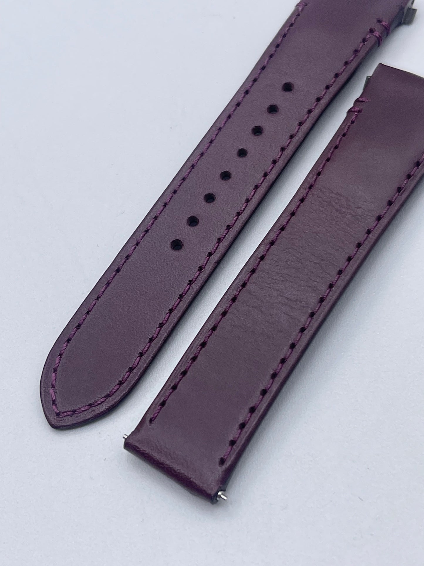 Cartier Santos cinturino orologio pelle vegetale viola puple KDATYABO 18.5/16mm