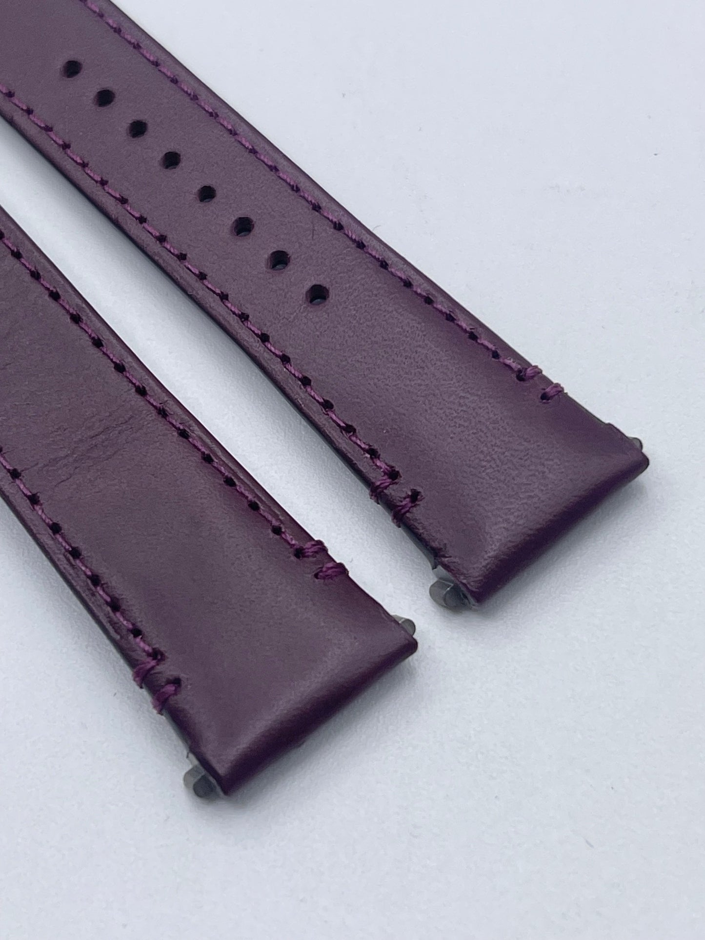 Cartier Santos cinturino orologio pelle vegetale viola puple KDATYABO 18.5/16mm