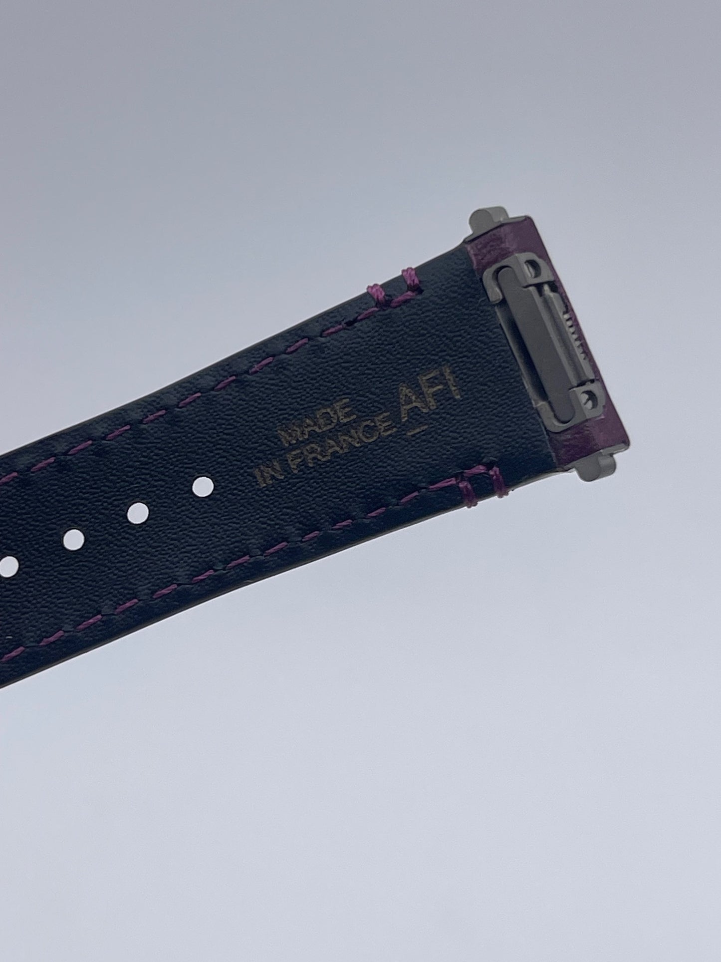 Cartier Santos cinturino orologio pelle vegetale viola puple KDATYABO 18.5/16mm