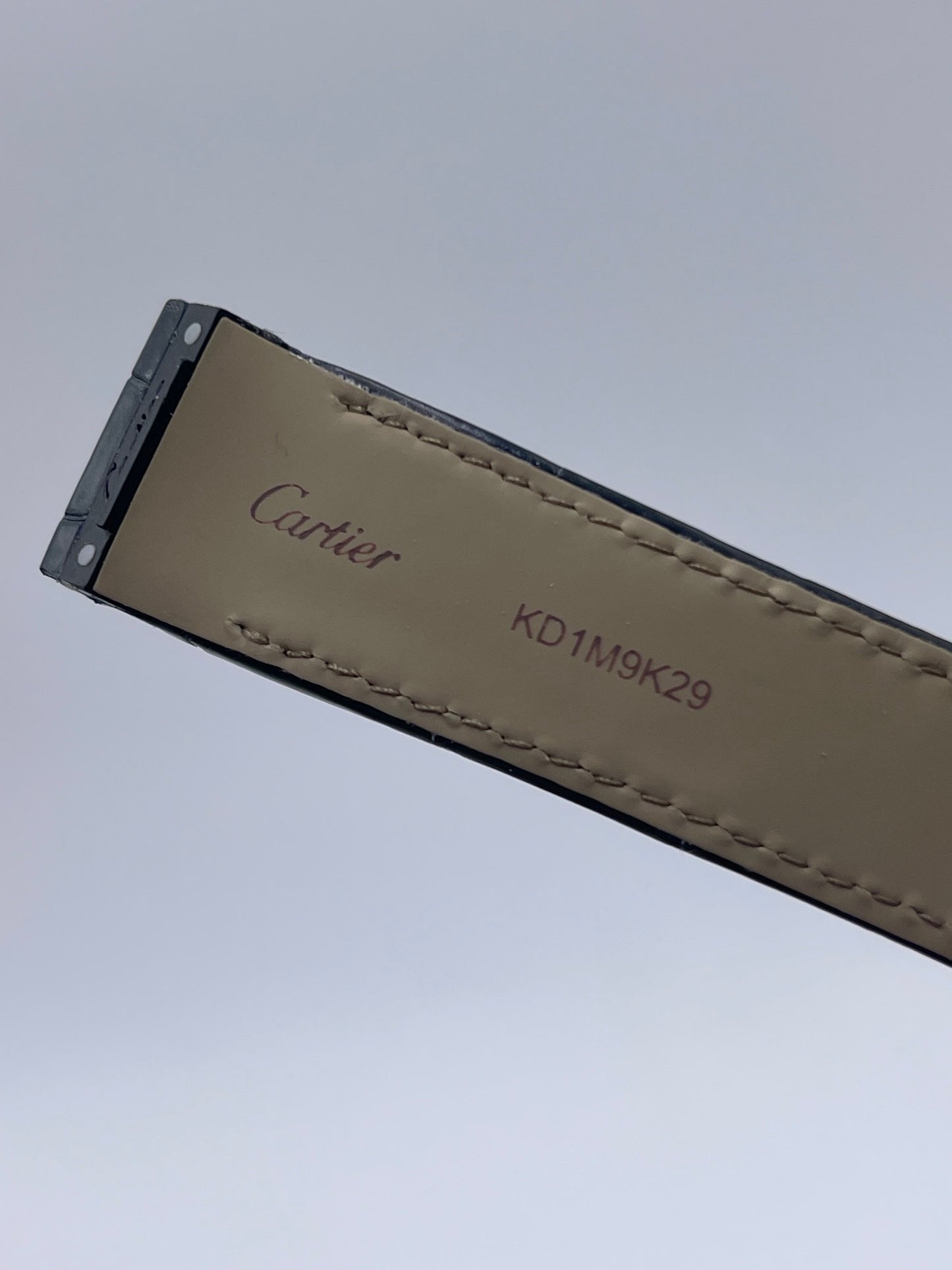 Cartier Santos 100MM cinturino alligatore blu blue KD1M9K29 20/18mm