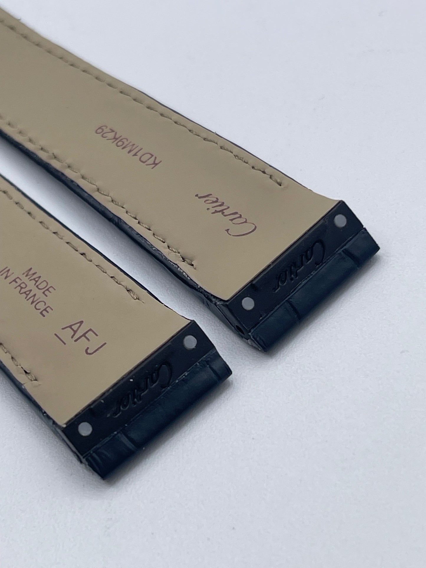 Cartier Santos 100MM cinturino alligatore blu blue KD1M9K29 20/18mm