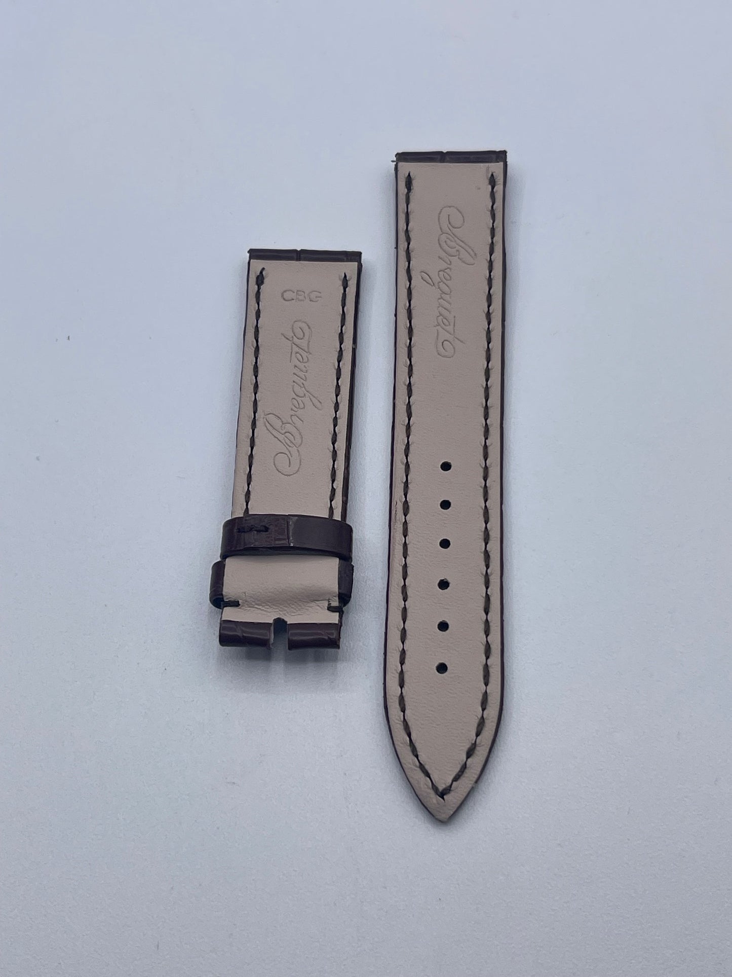 Breguet Classique 9068 cinturino alligatore watch strap marrone brown 17/16mm