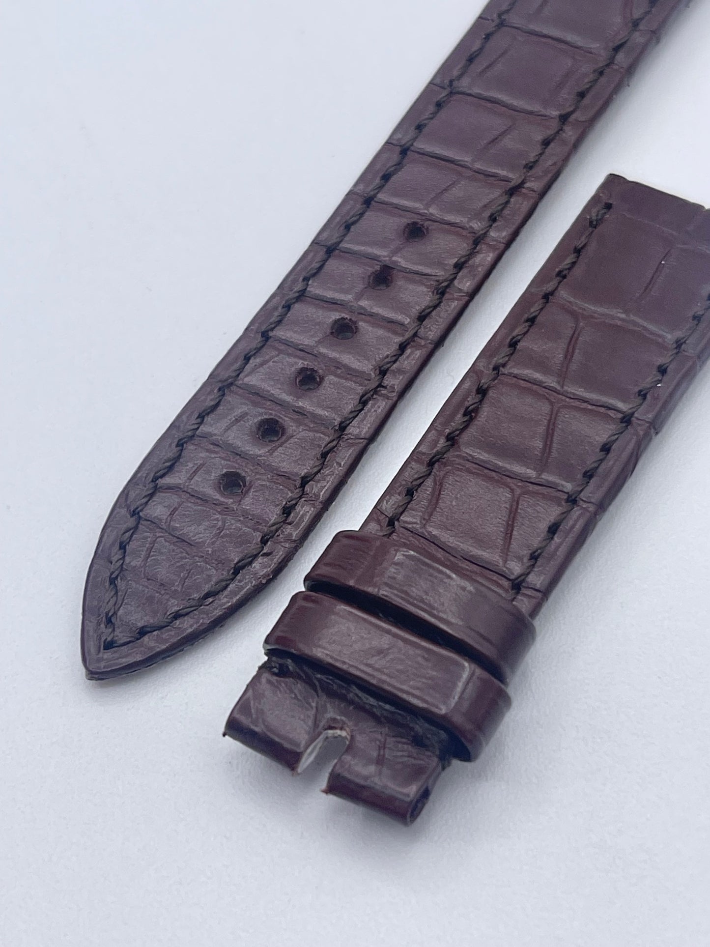 Breguet Classique 9068 cinturino alligatore watch strap marrone brown 17/16mm