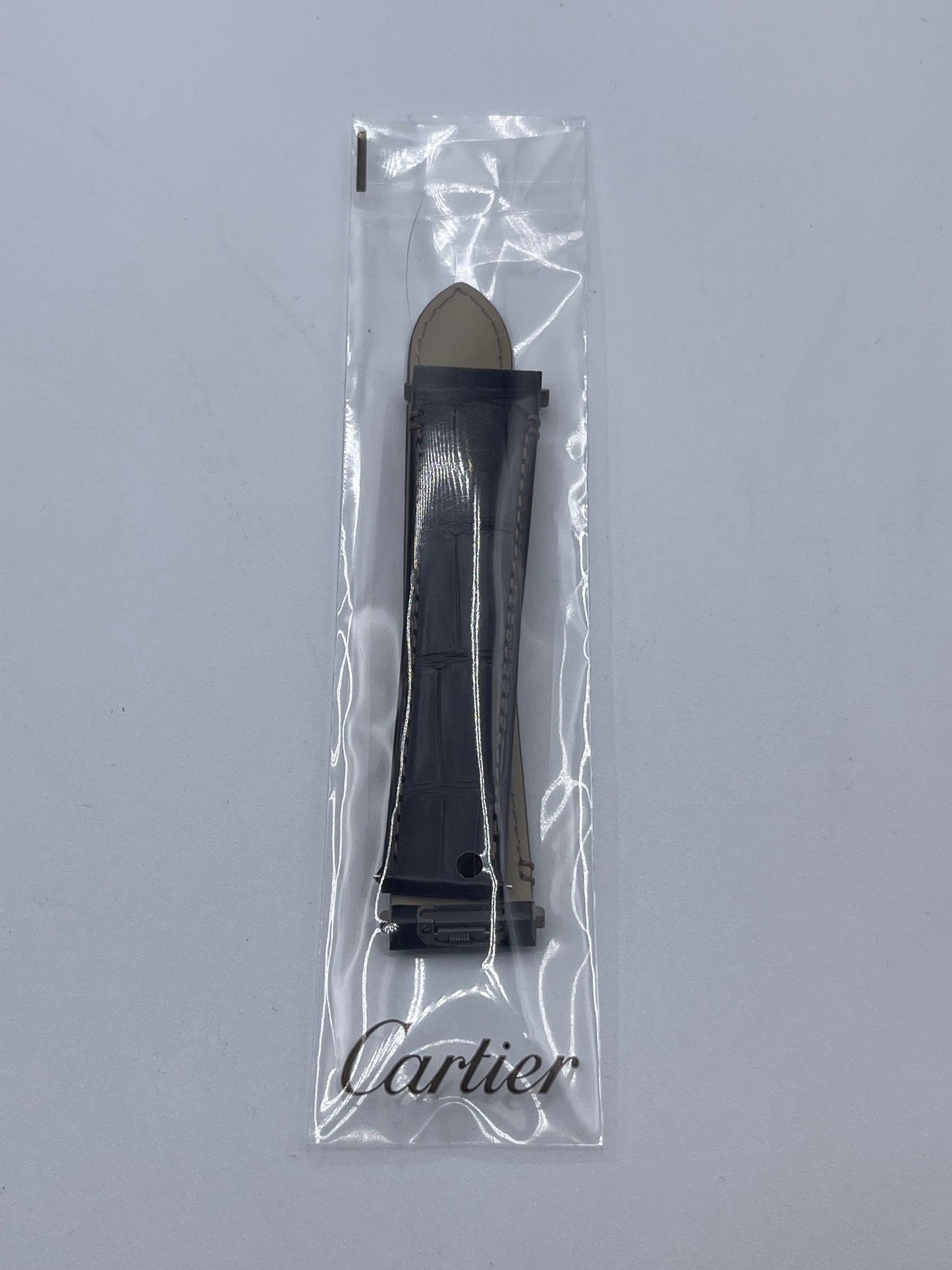 Cartier Santos cinturino orologio strap alligatore marrone KDAUKCCQ 21/18mm