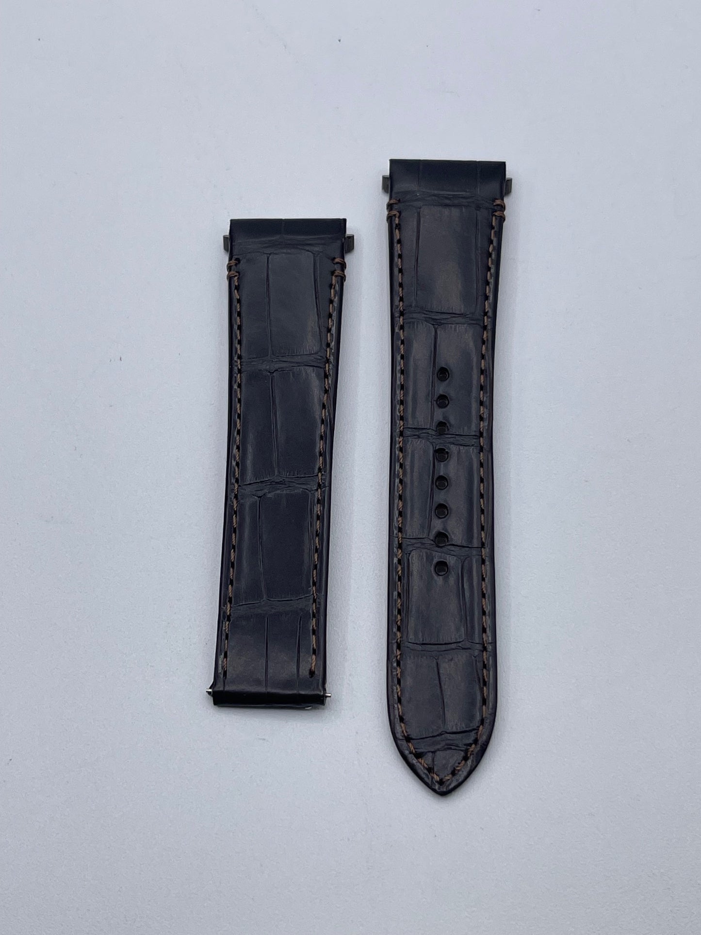 Cartier Santos cinturino orologio strap alligatore marrone KDAUKCCQ 21/18mm