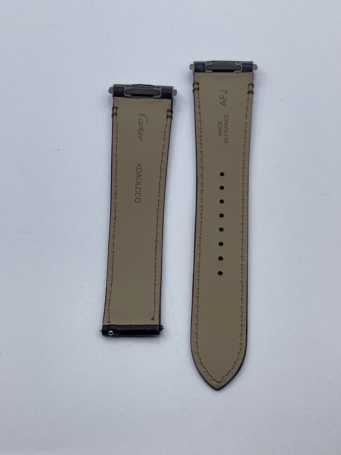 Cartier Santos cinturino orologio strap alligatore marrone KDAUKCCQ 21/18mm