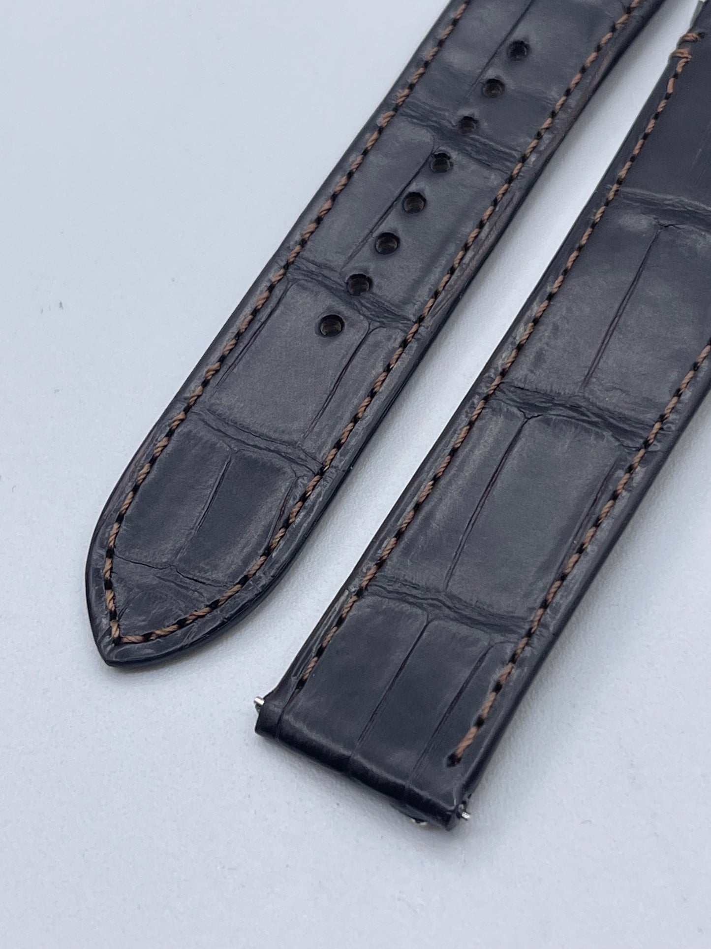 Cartier Santos cinturino orologio strap alligatore marrone KDAUKCCQ 21/18mm