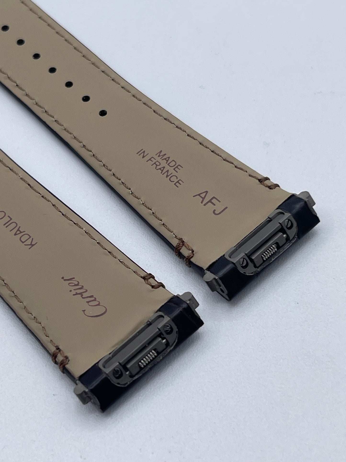 Cartier Santos cinturino orologio strap alligatore marrone KDAUKCCQ 21/18mm