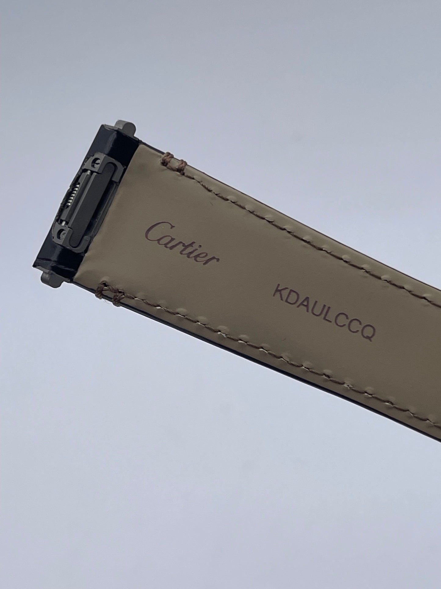 Cartier Santos cinturino orologio strap alligatore marrone KDAUKCCQ 21/18mm