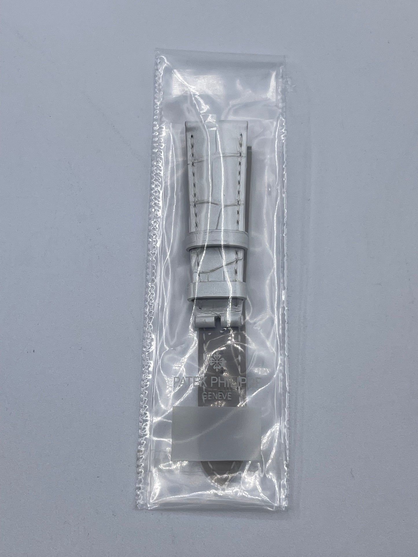 Patek Philippe cinturino alligatore bianco white strap 19/14mm