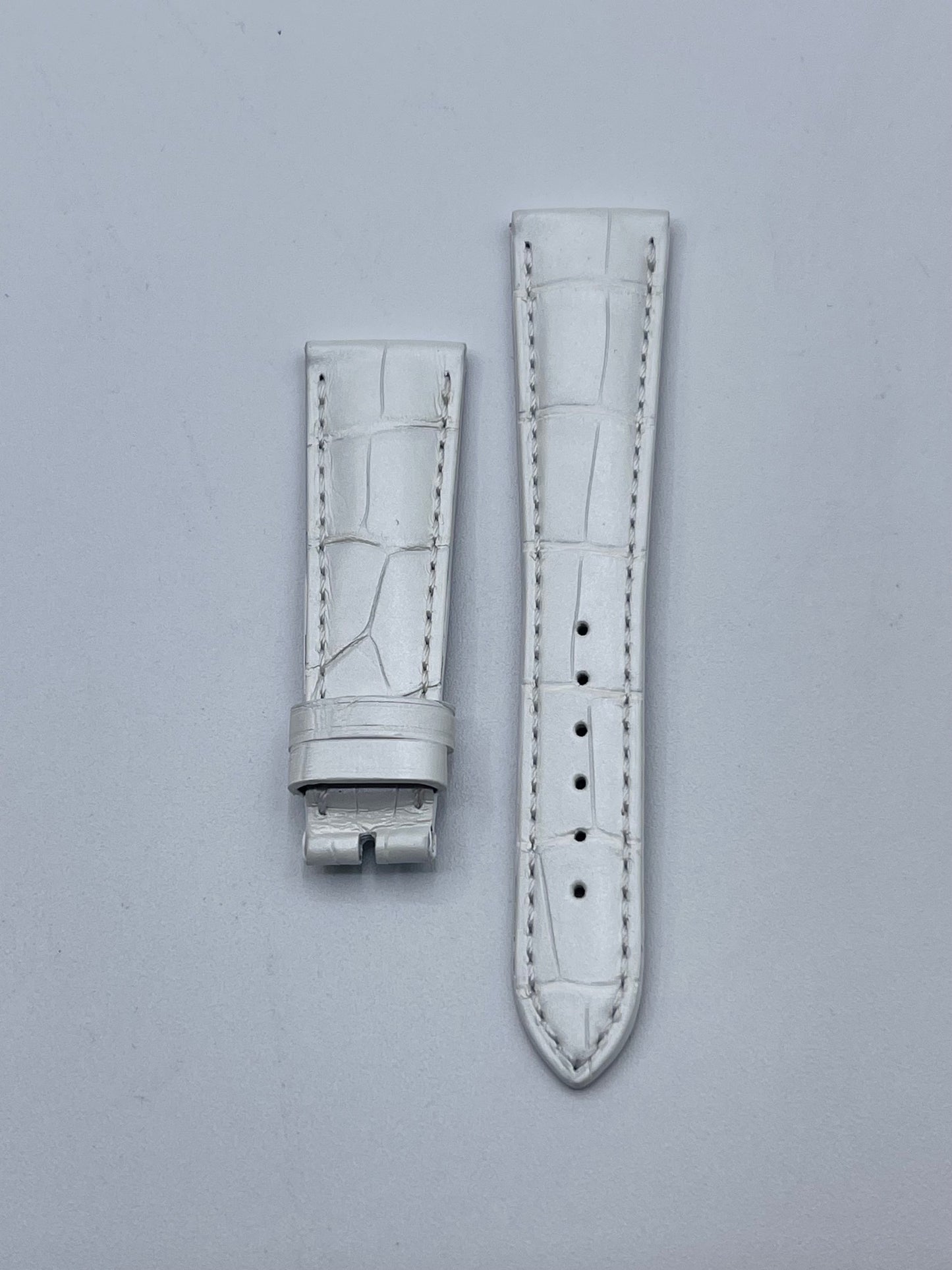 Patek Philippe cinturino alligatore bianco white strap 19/14mm