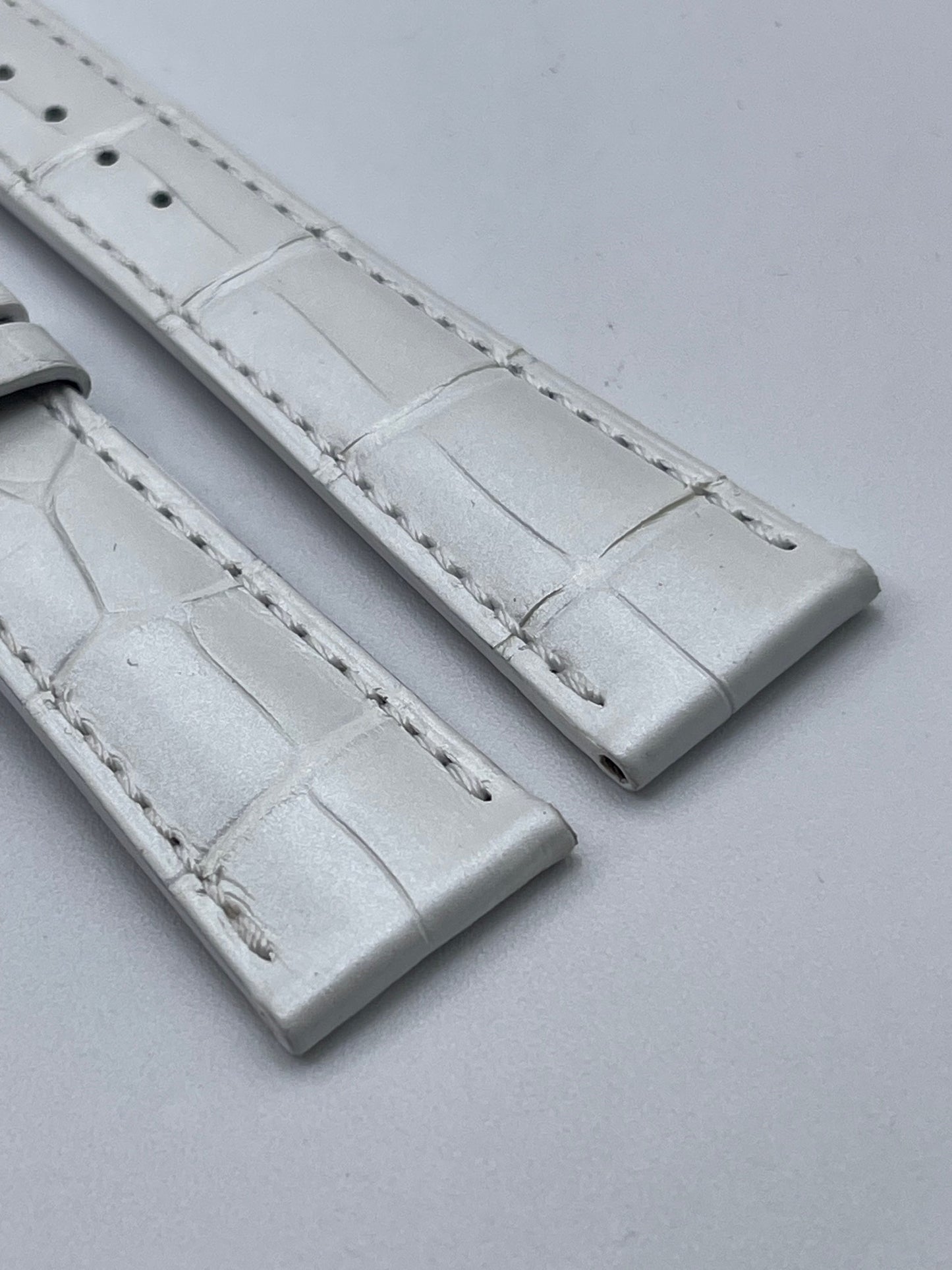 Patek Philippe cinturino alligatore bianco white strap 19/14mm