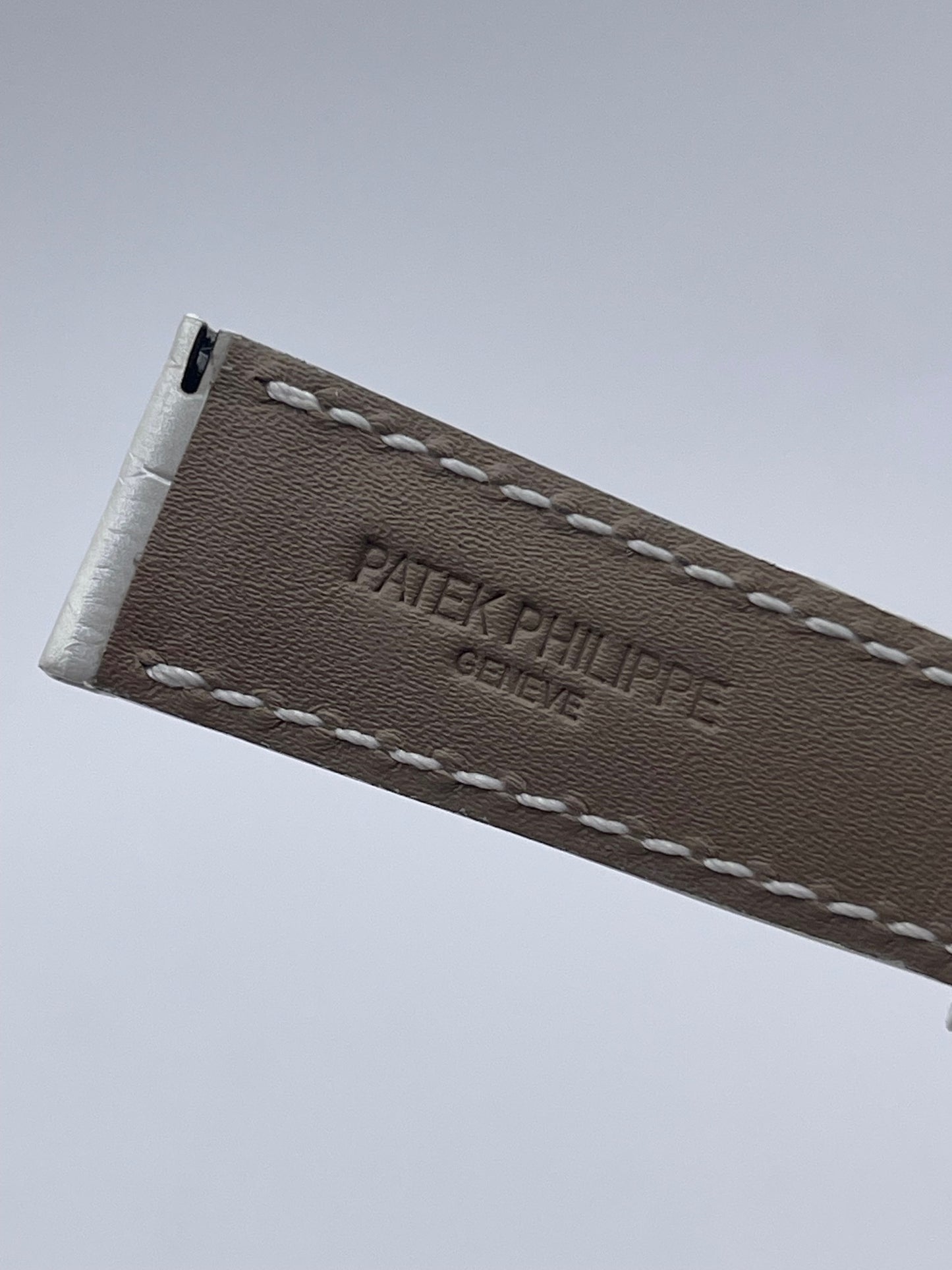Patek Philippe cinturino alligatore bianco white strap 19/14mm