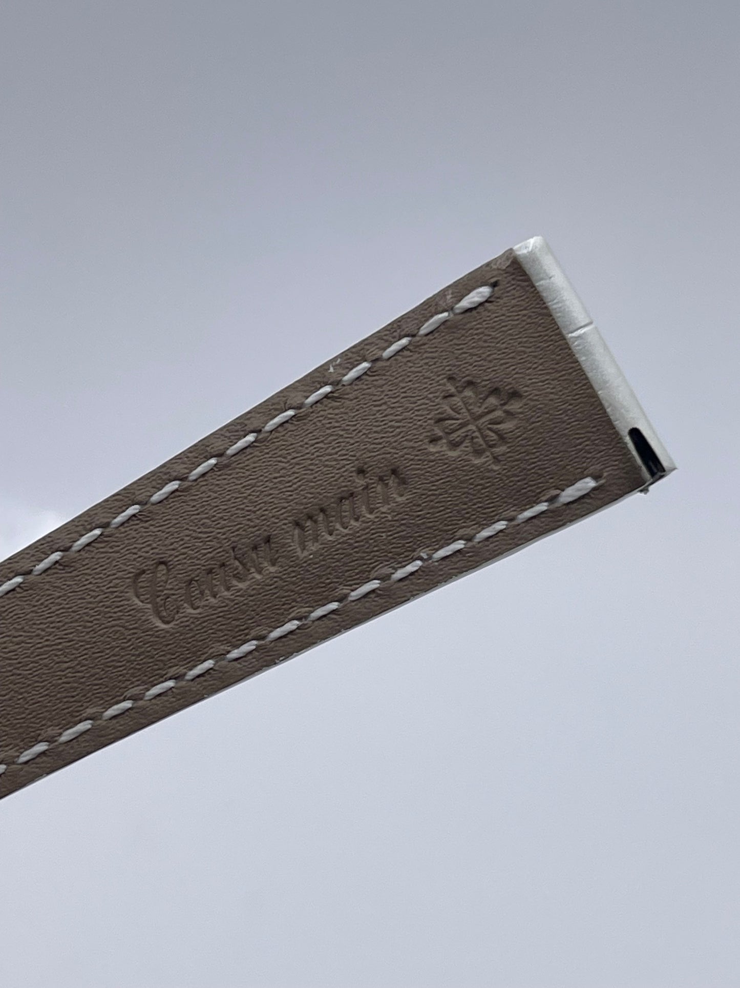 Patek Philippe cinturino alligatore bianco white strap 19/14mm