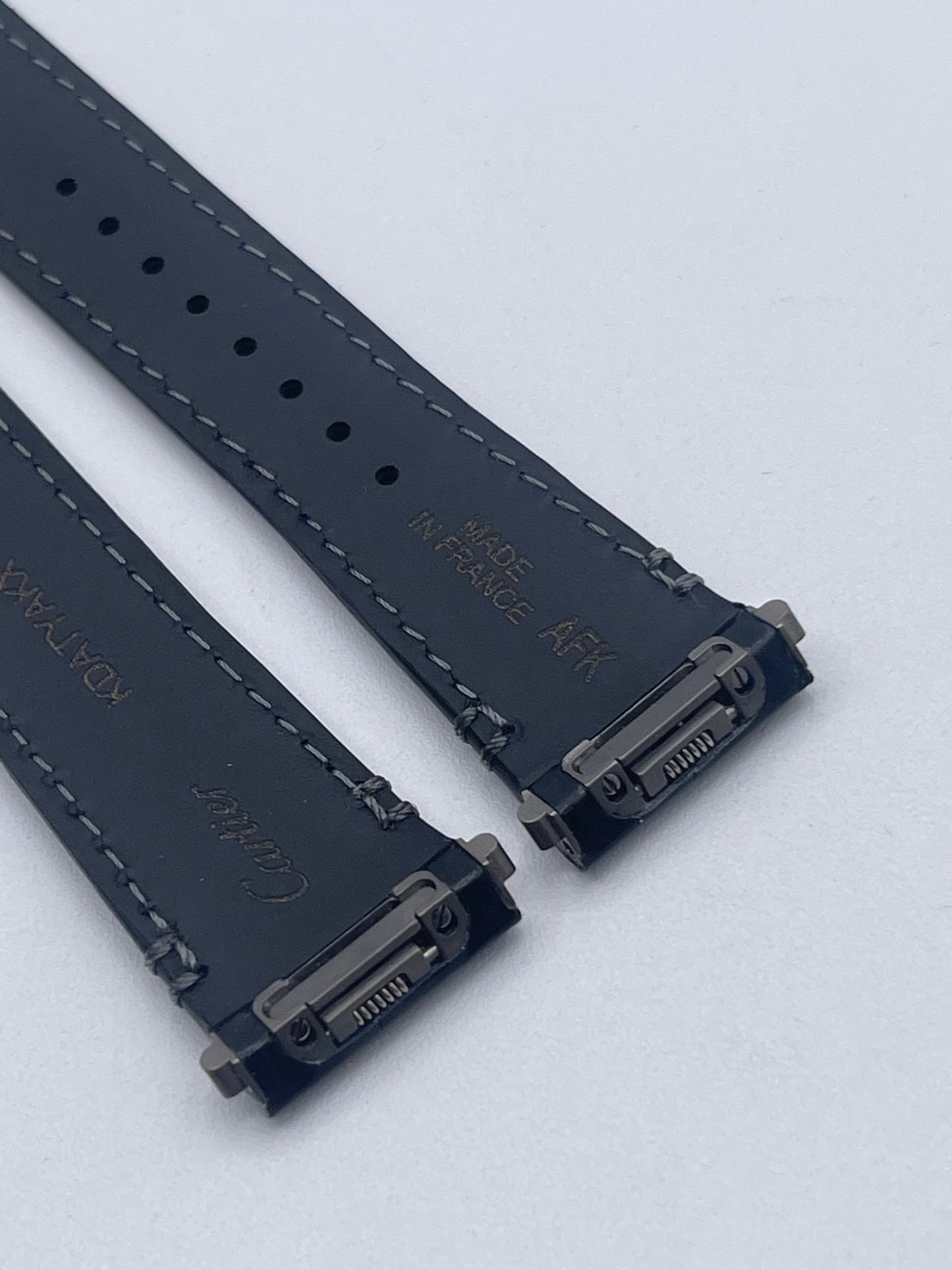 Cartier Santos cinturino orologio pelle alligatore nero black KDATYAKX 18.5/16mm