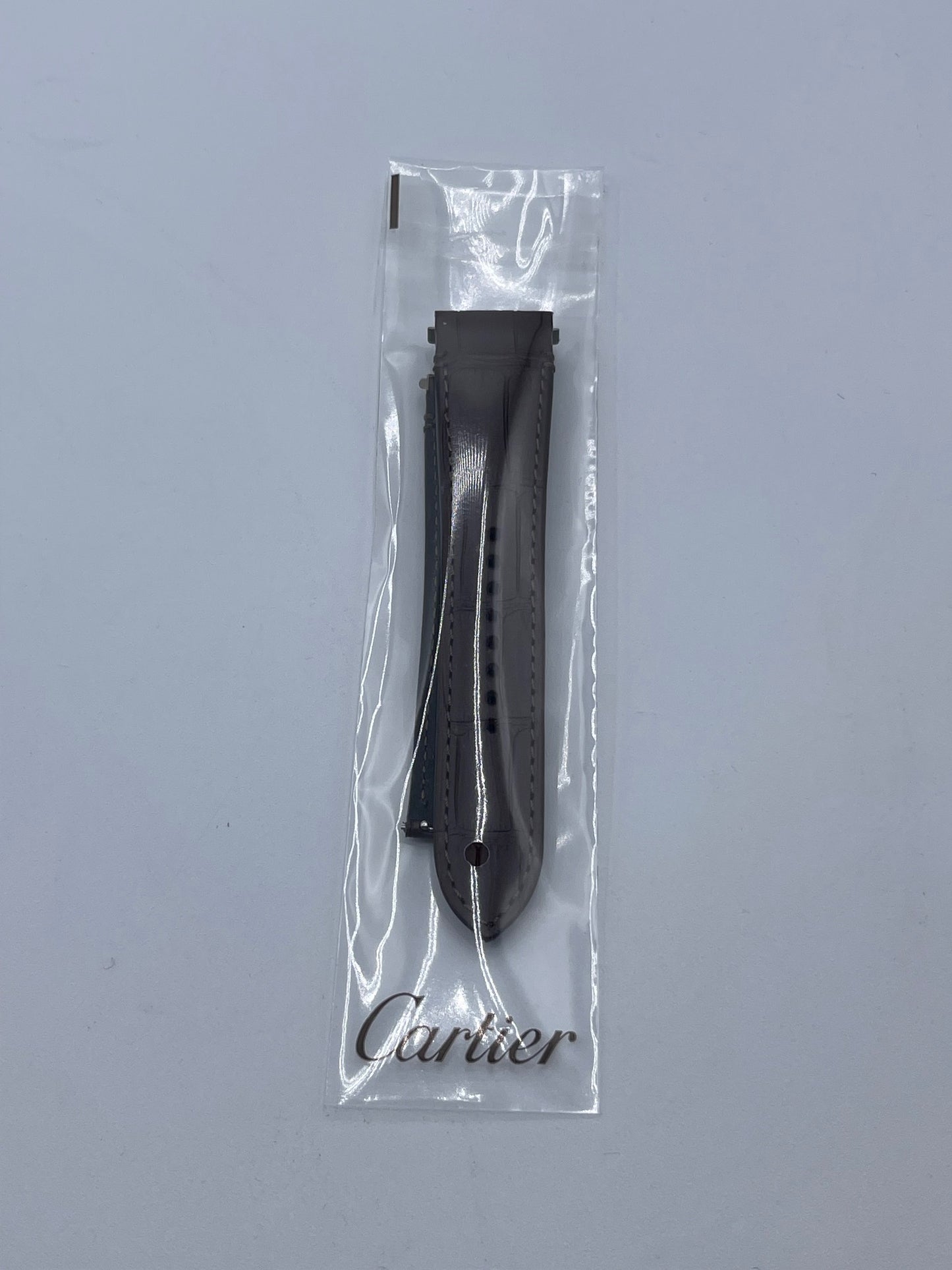 Cartier Santos cinturino orologio strap alligatore marrone KDAULACY 21/18mm