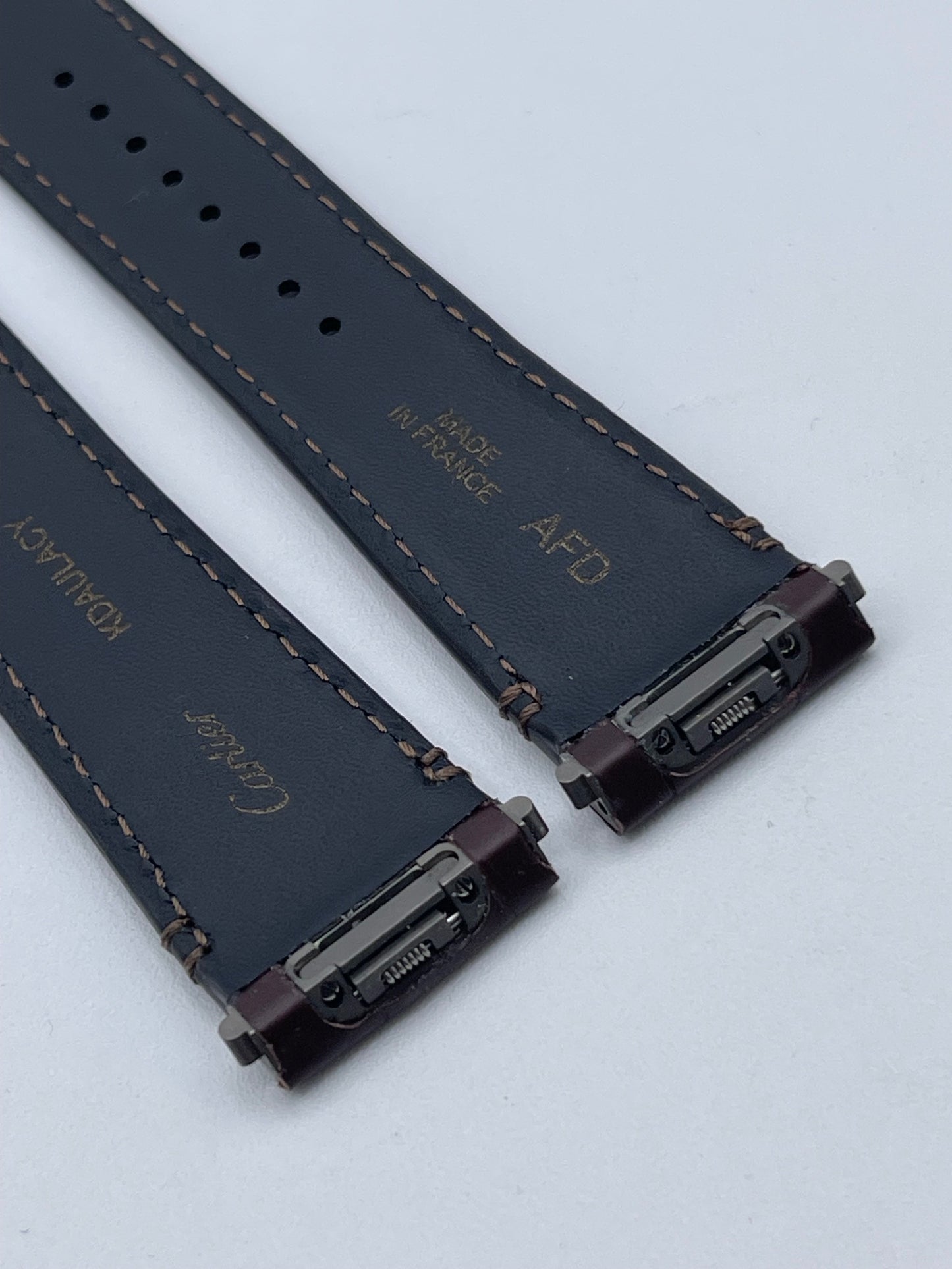 Cartier Santos cinturino orologio strap alligatore marrone KDAULACY 21/18mm