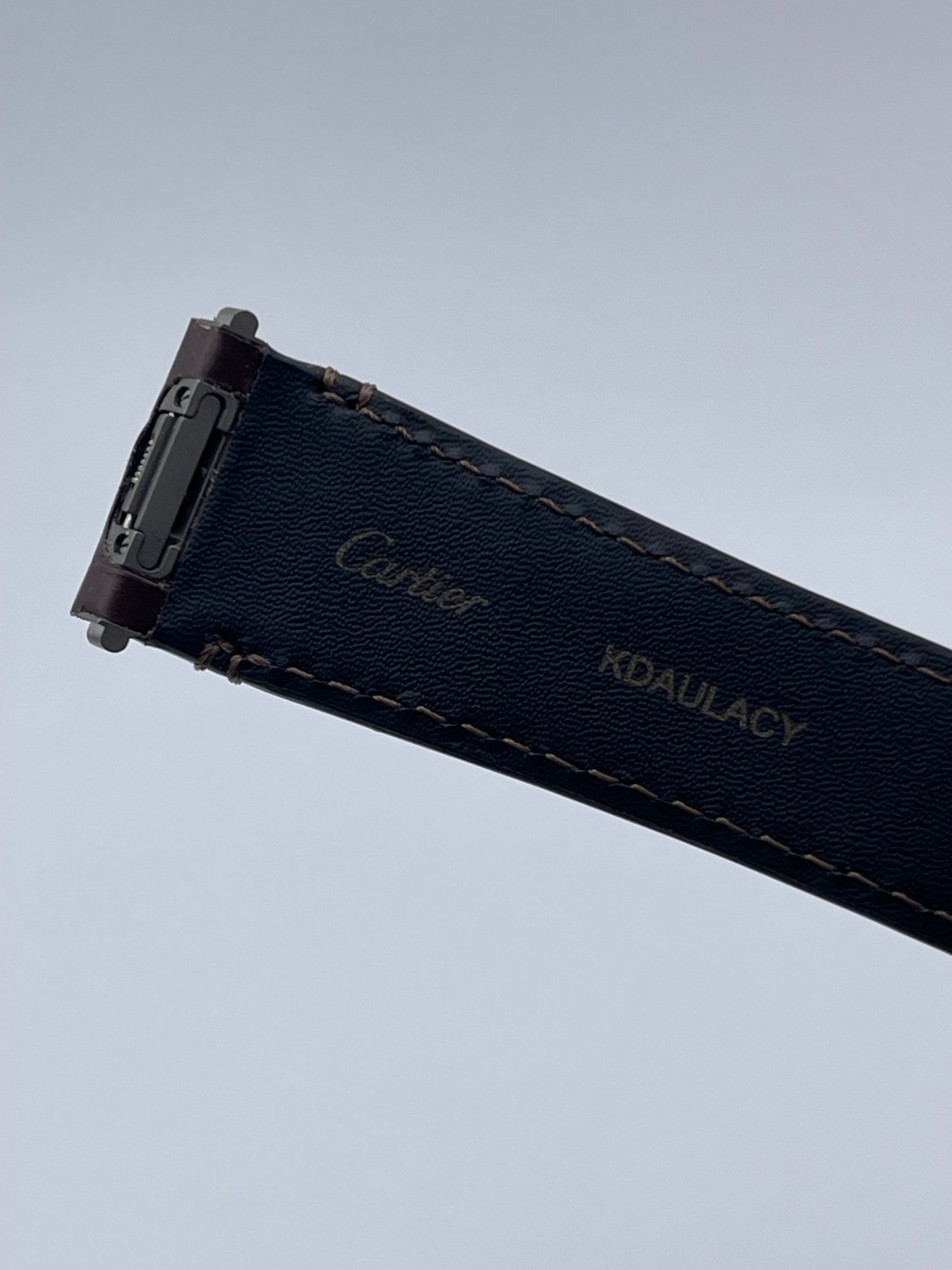 Cartier Santos cinturino orologio strap alligatore marrone KDAULACY 21/18mm