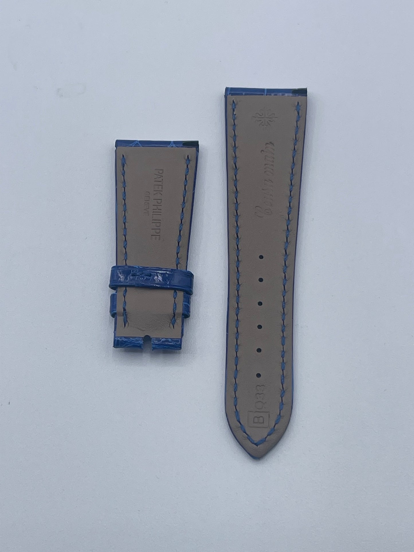 Patek Philippe Calatrava blue leather strap 21/16mm for Brian