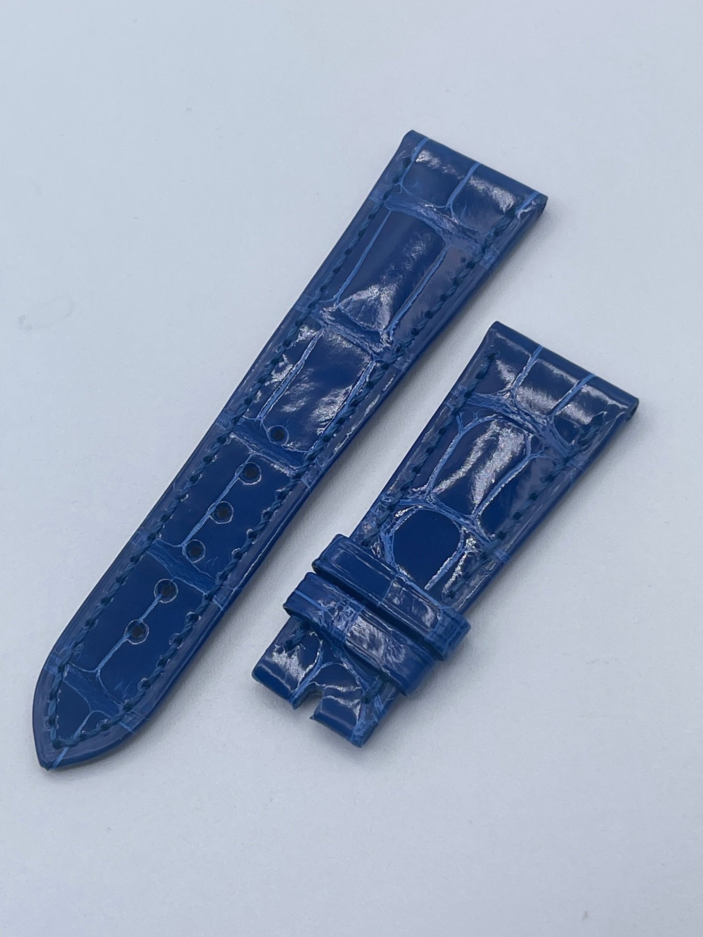 Patek Philippe Calatrava blue leather strap 21/16mm for Brian