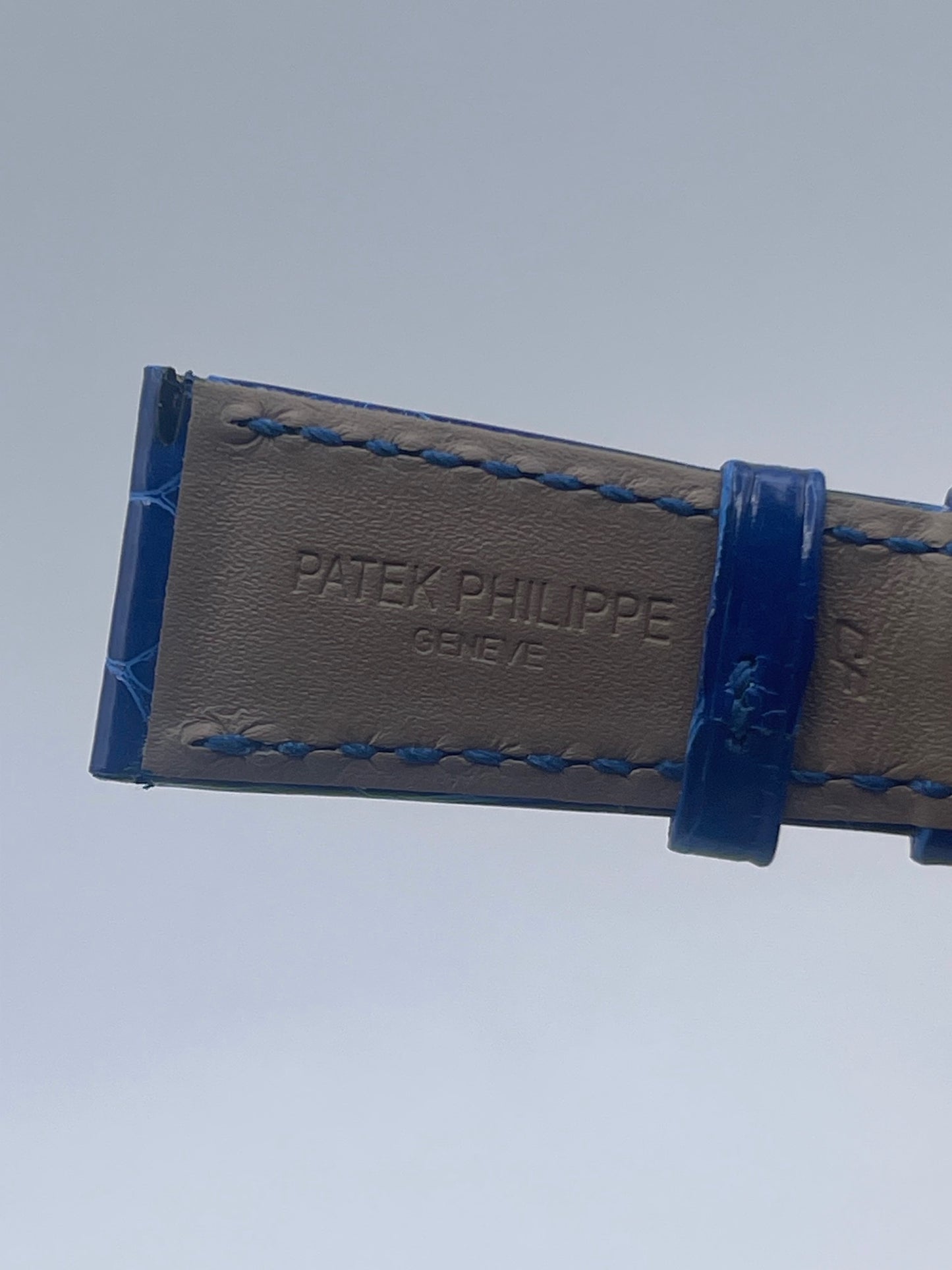 Patek Philippe Calatrava blue leather strap 21/16mm for Brian