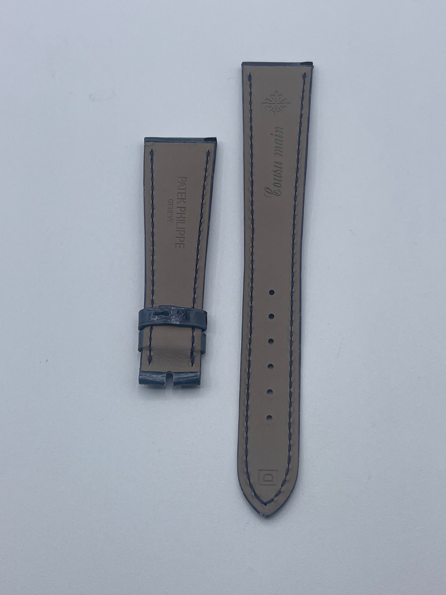 Patek Philippe cinturino alligatore blu marino alligator strap 21/16mm