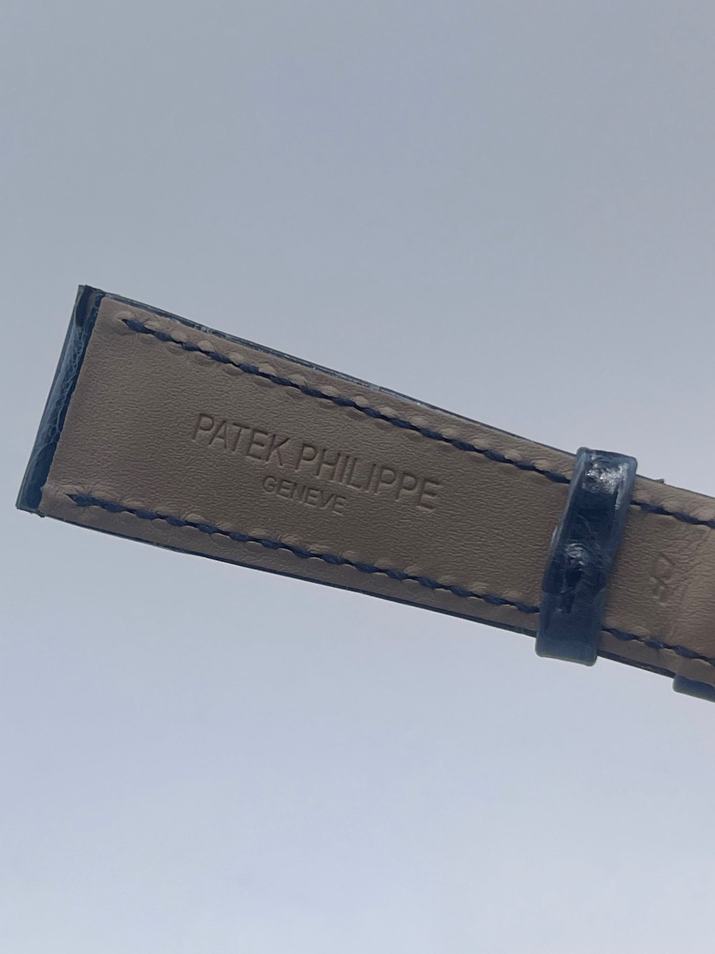Patek Philippe cinturino alligatore blu marino alligator strap 21/16mm