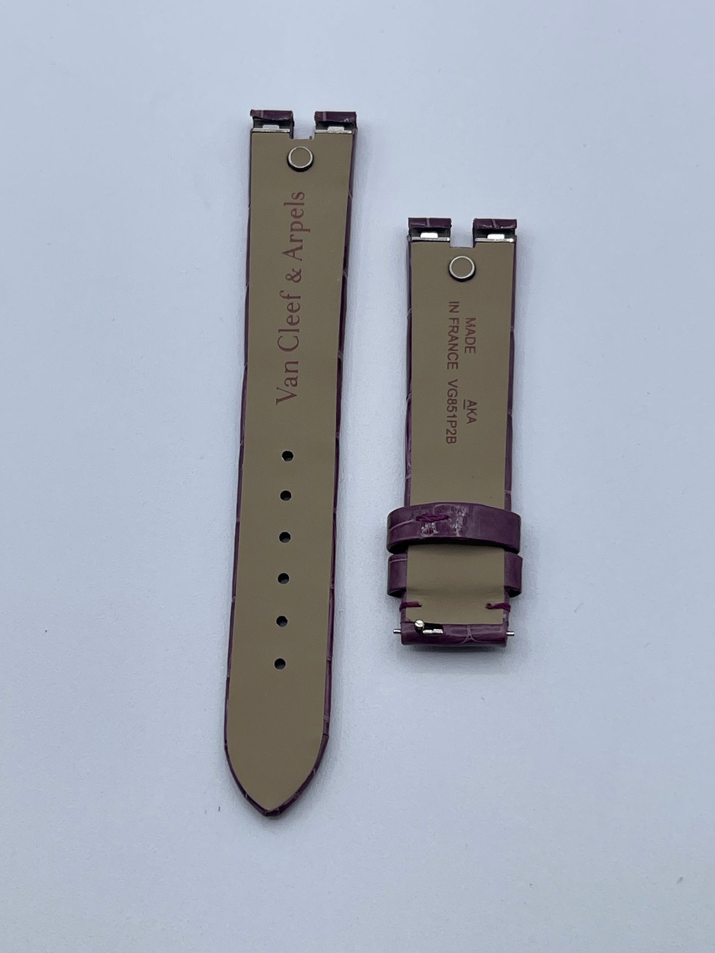 Van Cleef & Arpels Mini Féerie cinturino orologio viola purple watch strap 16/14mm