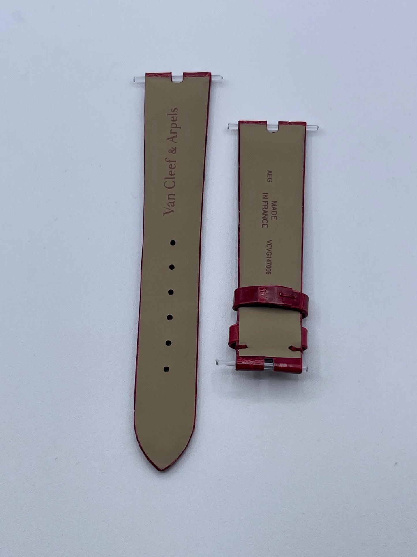 Van Cleef & Arpels Pierre Arpels 38mm cinturino orologio rosso red strap 19/16