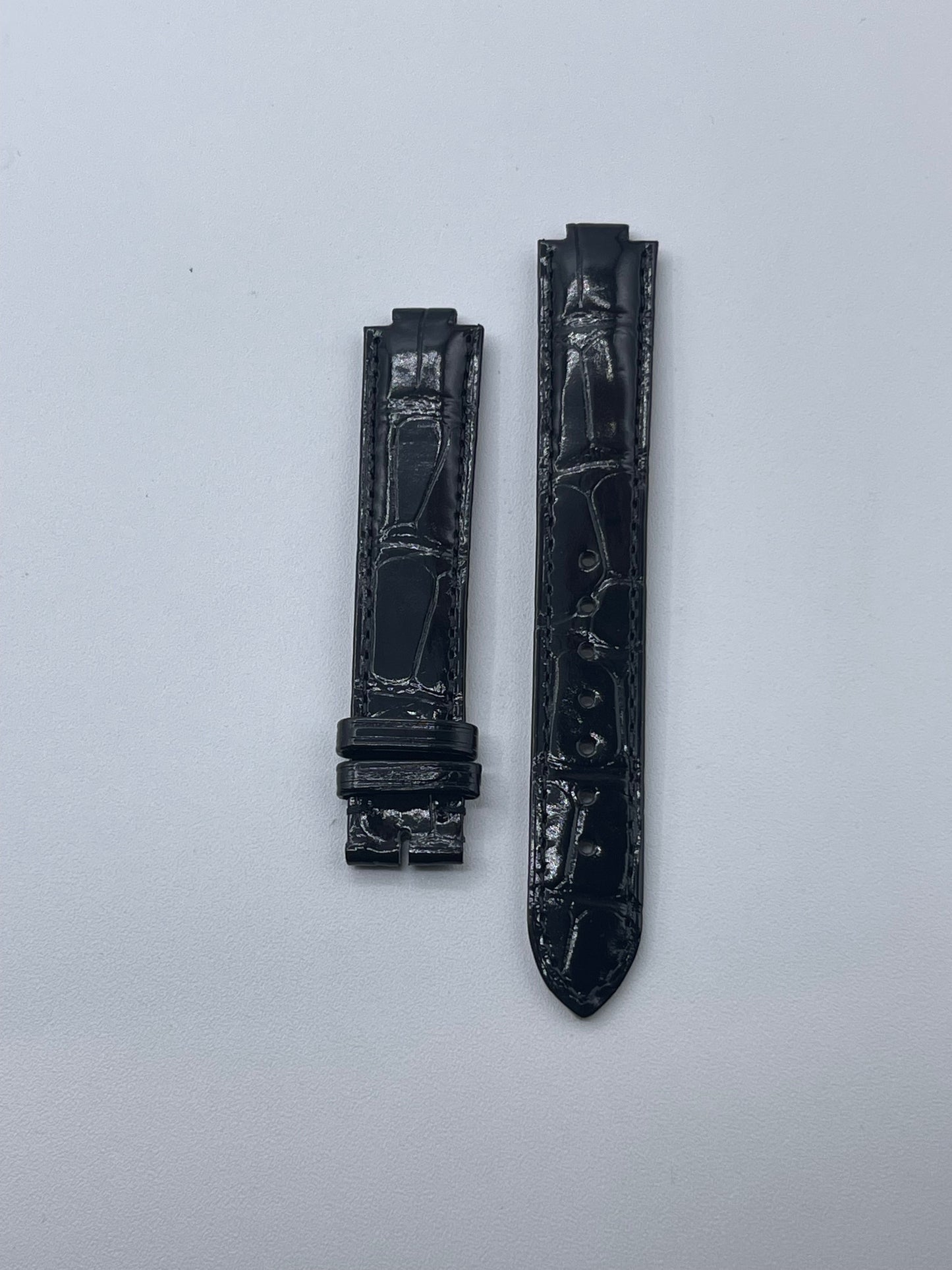 Cartier Ballon Bleu cinturino orologio pelle alligatore nero KD4NA037 16/14mm