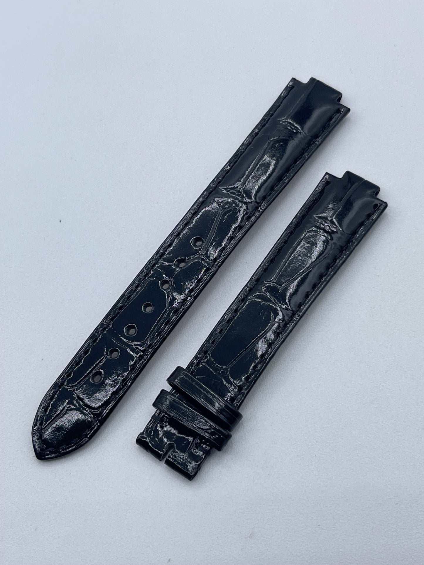 Cartier Ballon Bleu cinturino orologio pelle alligatore nero KD4NA037 16/14mm