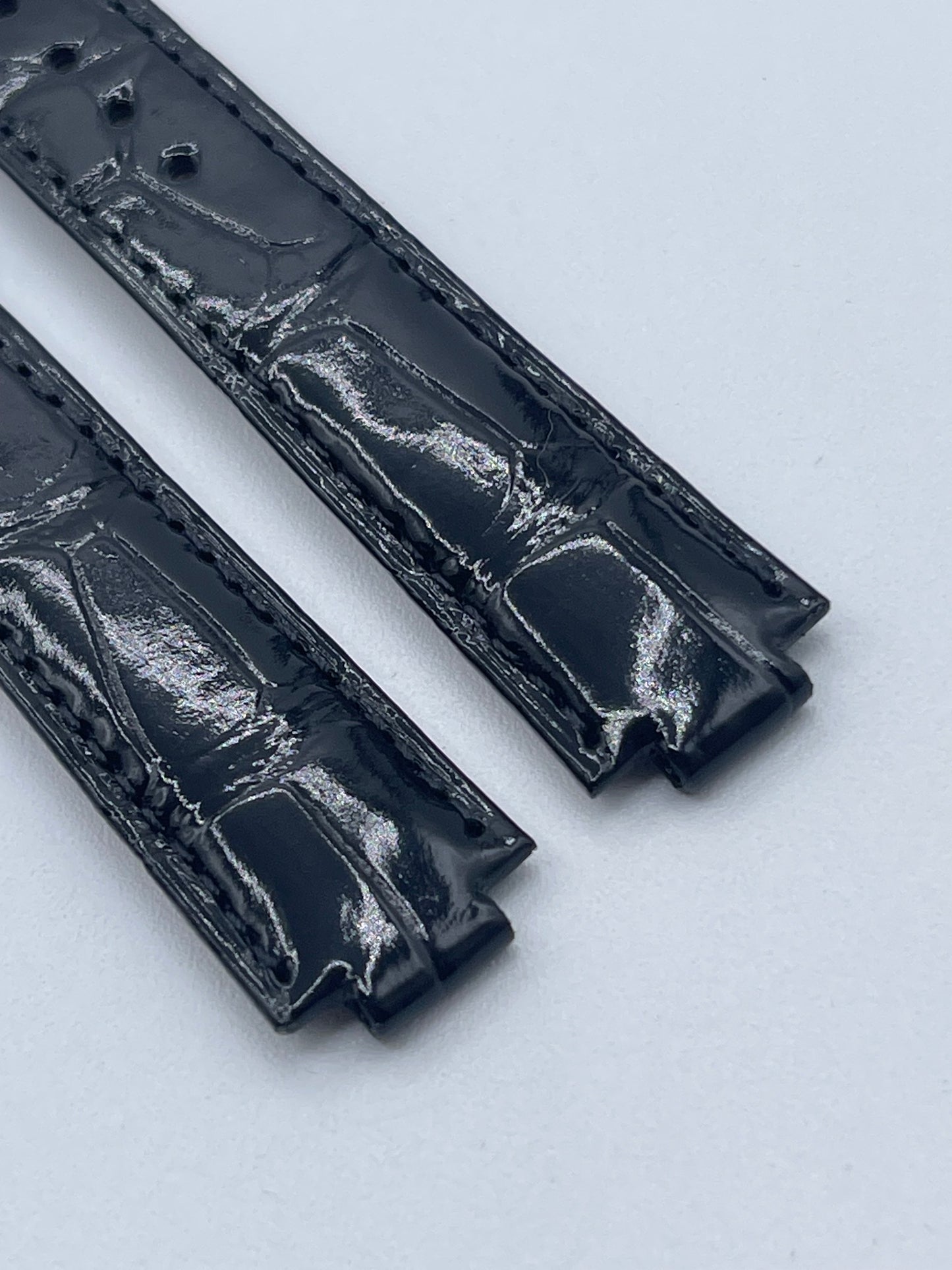 Cartier Ballon Bleu cinturino orologio pelle alligatore nero KD4NA037 16/14mm