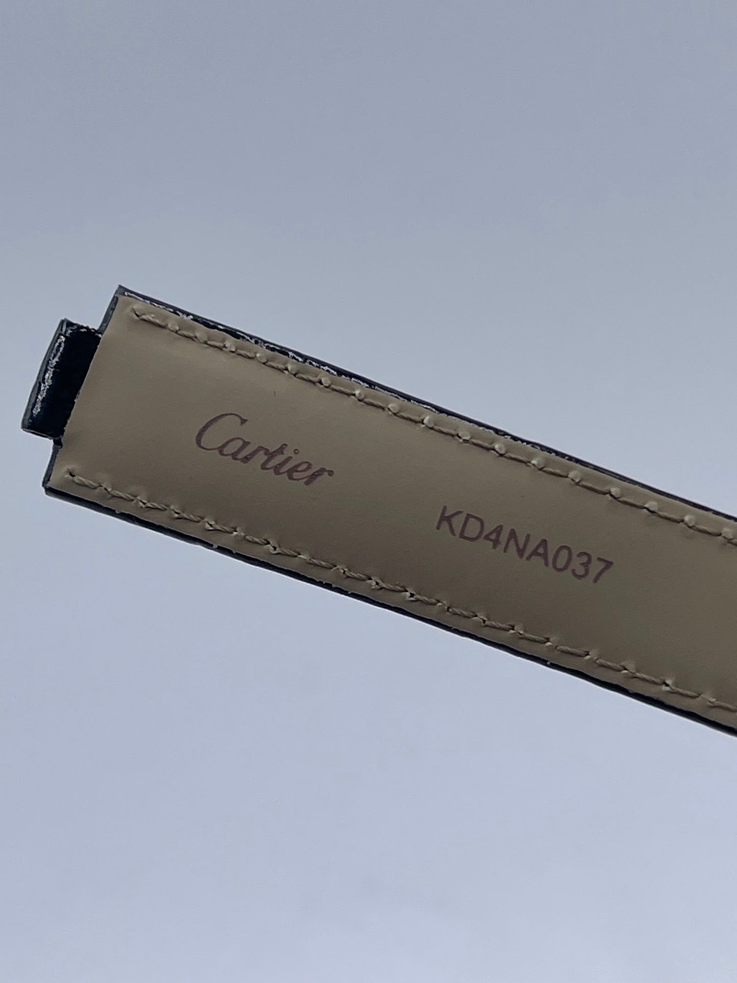 Cartier Ballon Bleu cinturino orologio pelle alligatore nero KD4NA037 16/14mm