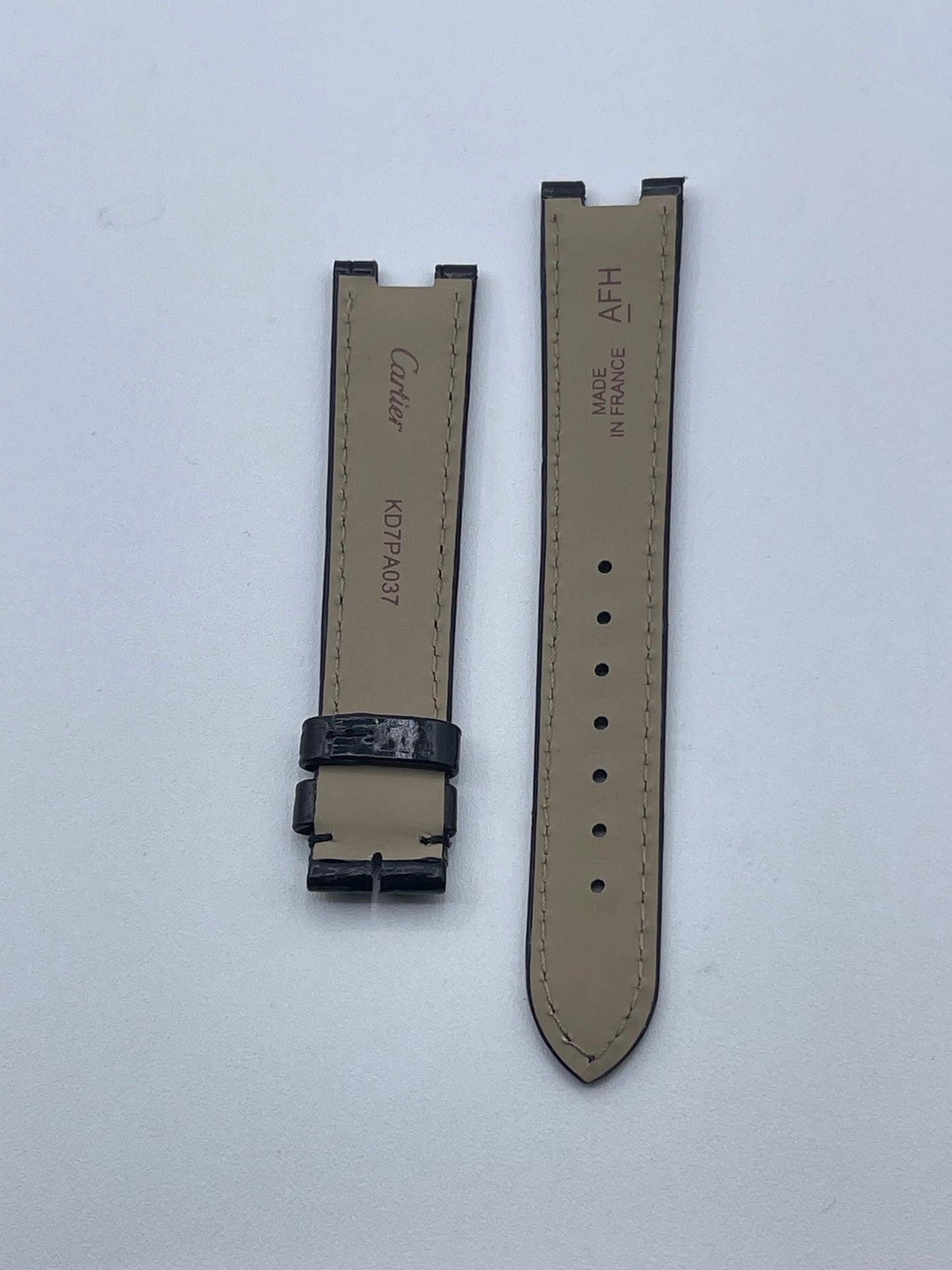 Cartier Panthere cinturino orologio pelle alligatore nero KD7PA037 16/14mm