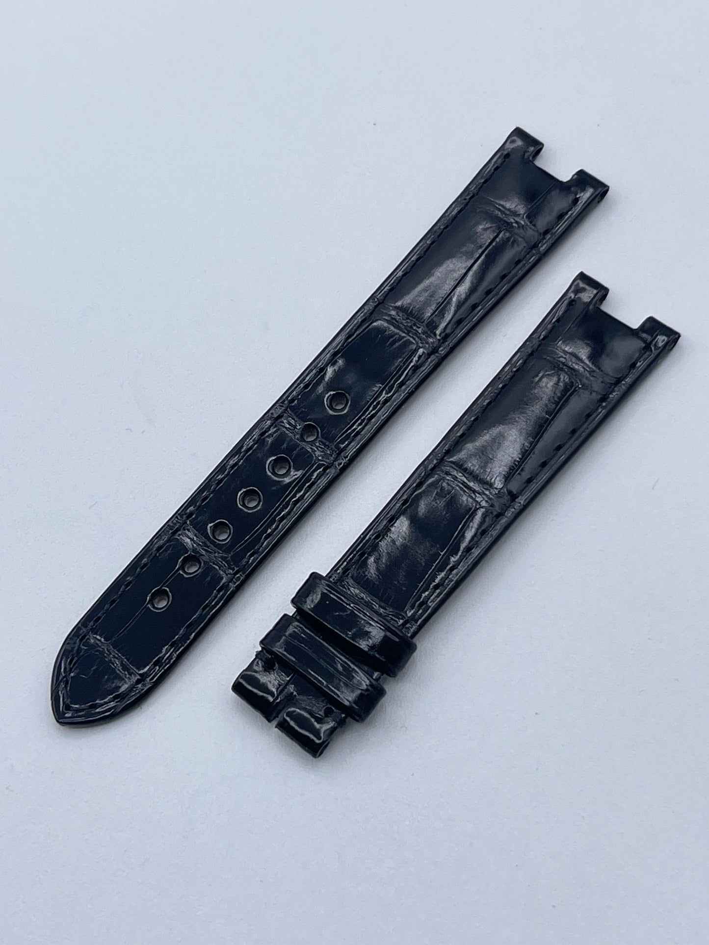 Cartier Panthere cinturino orologio pelle alligatore nero KD7PA037 16/14mm