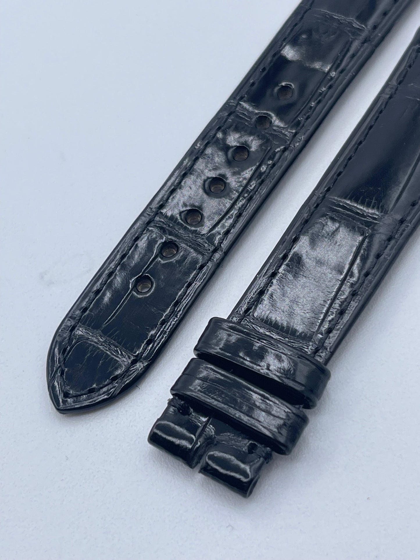 Cartier Panthere cinturino orologio pelle alligatore nero KD7PA037 16/14mm