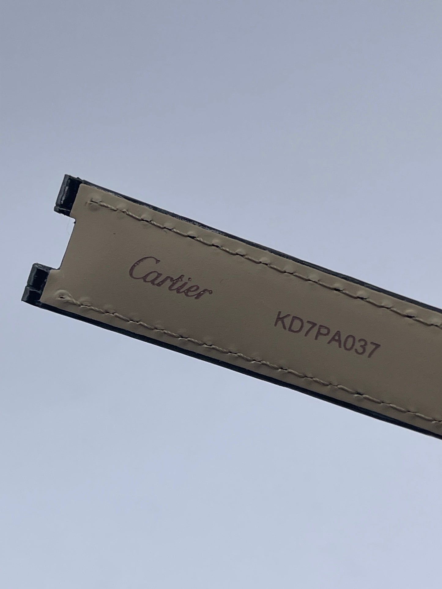 Cartier Panthere cinturino orologio pelle alligatore nero KD7PA037 16/14mm