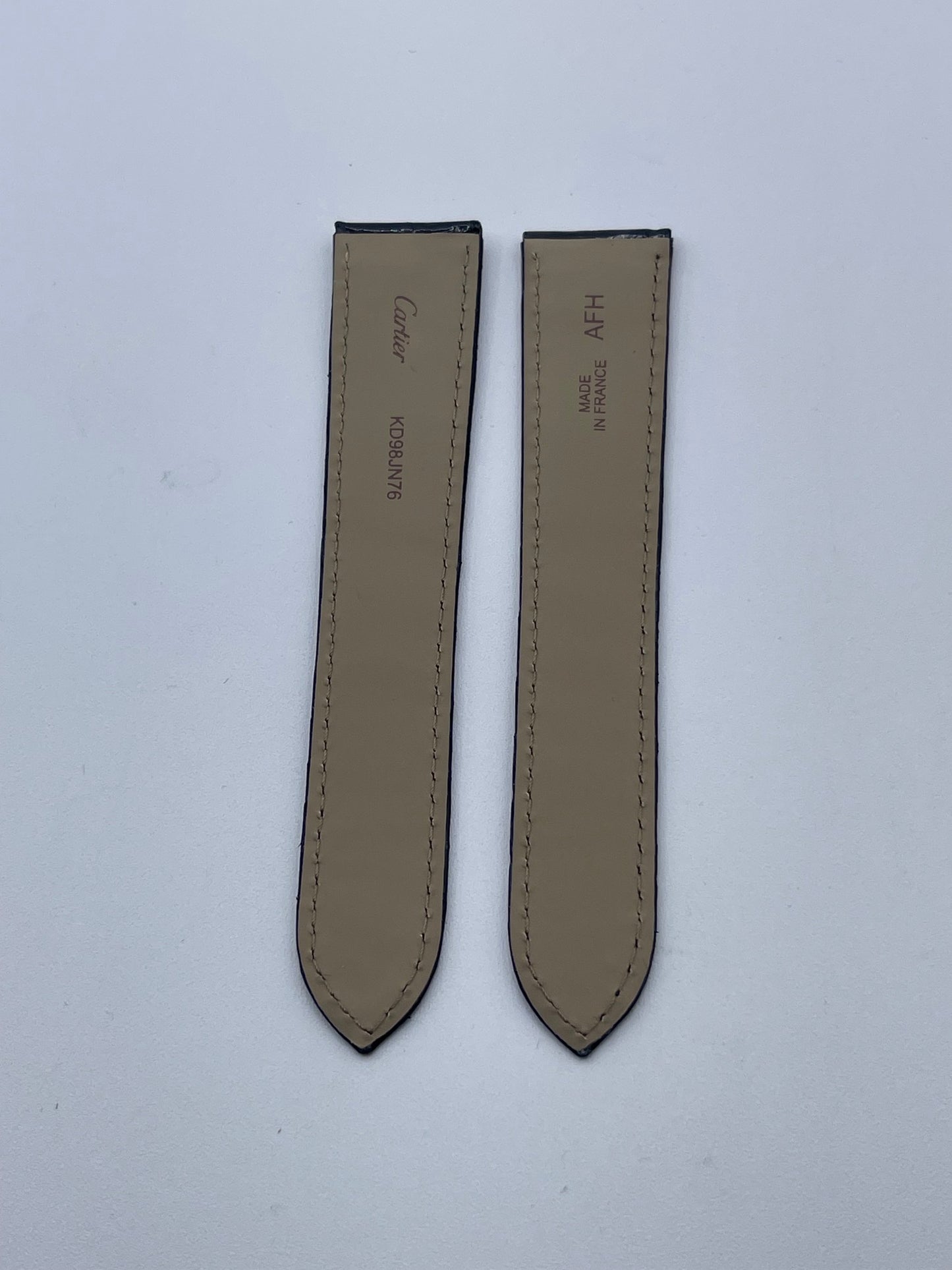 Cartier Tank cinturino orologio pelle alligatore blu ref. KD98JN76 20/18mm