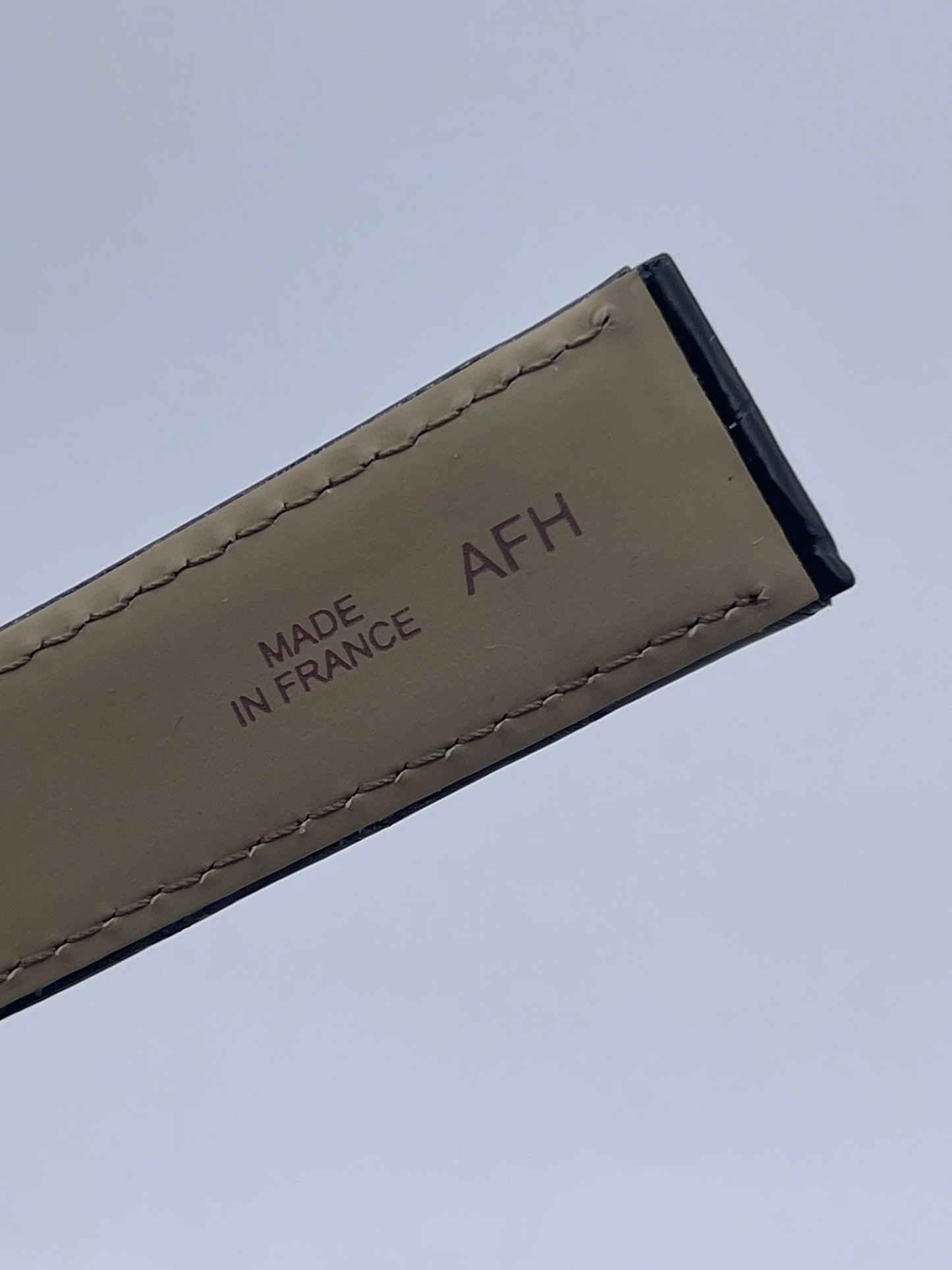 Cartier Tank cinturino orologio pelle alligatore blu ref. KD98JN76 20/18mm